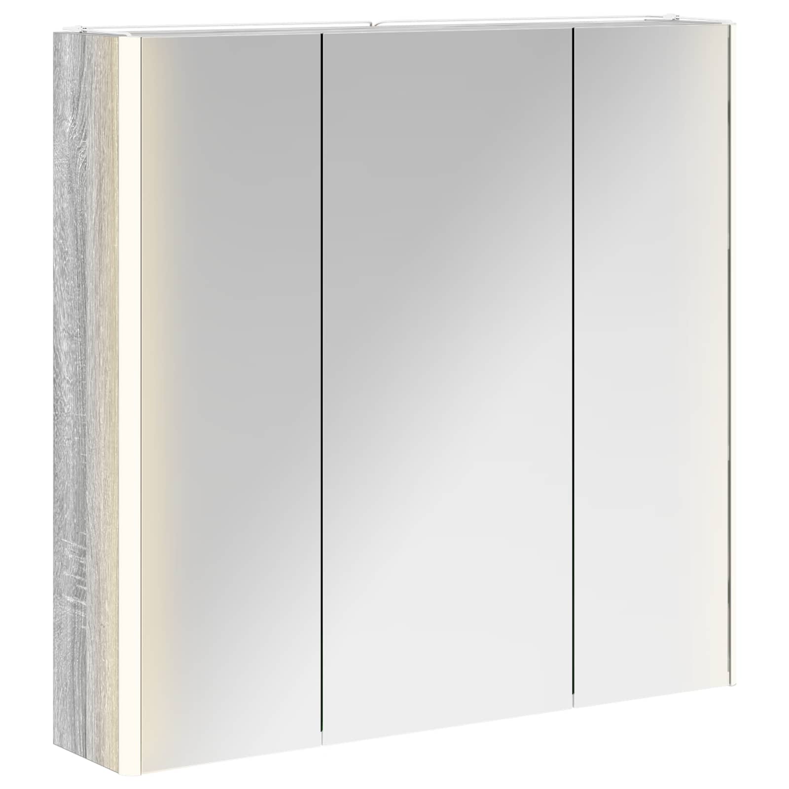 Kupaonski ormar s ogledalom Siva Sonoma 73.5 x 15.5 x 70 cm