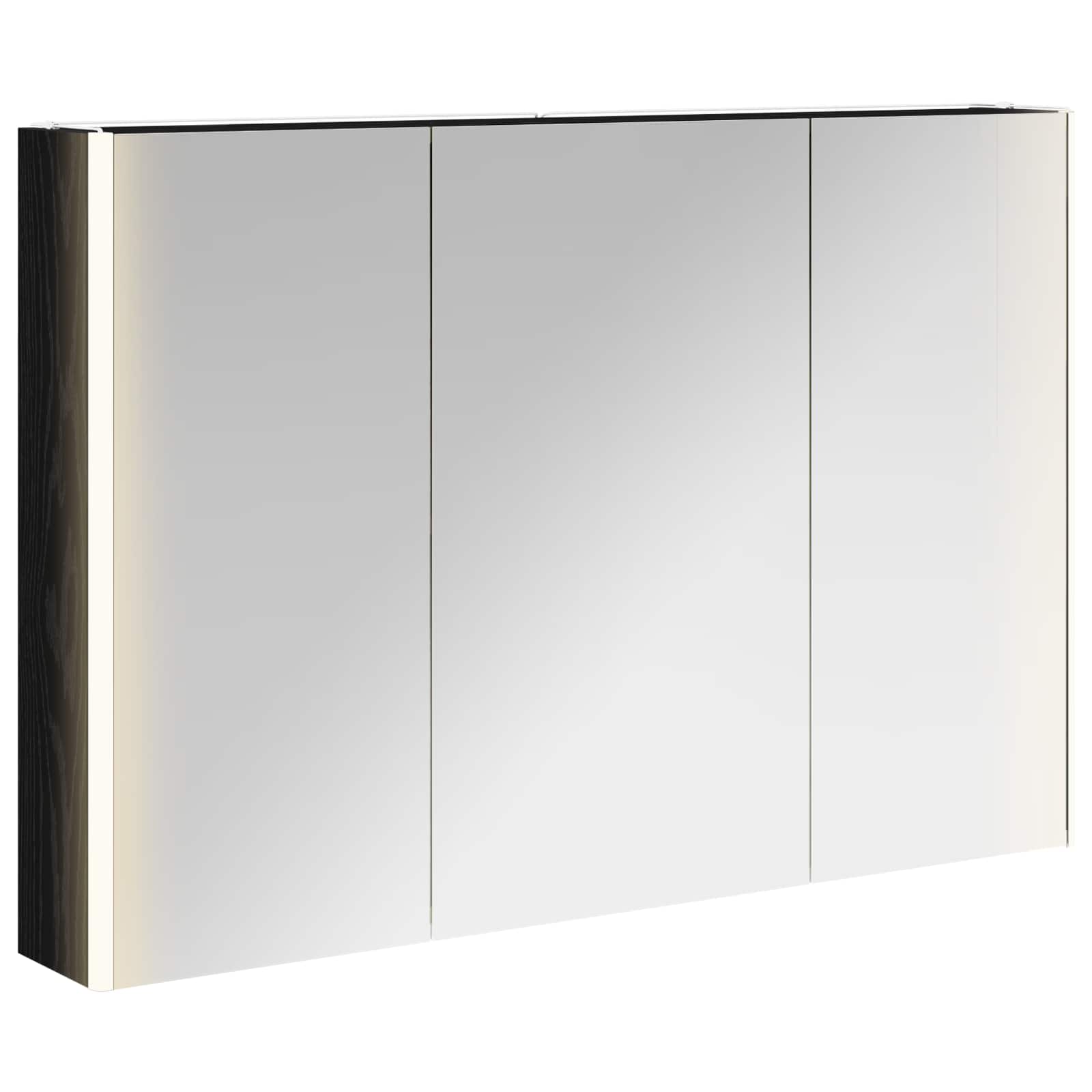 Kupaonski ormar s ogledalom Crni hrast 103,5 x 15,5 x 70 cm