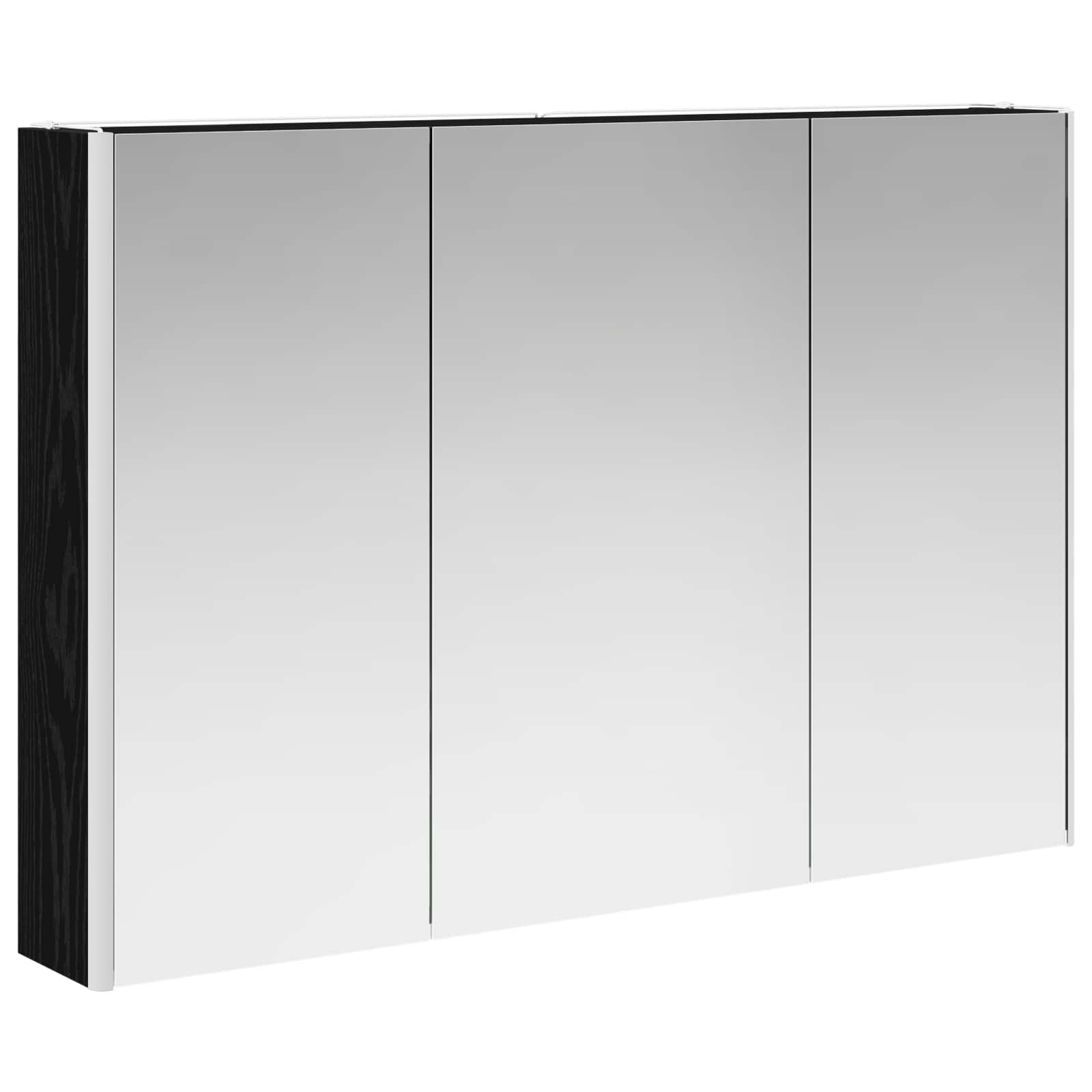 Kupaonski ormar s ogledalom Crni hrast 103,5 x 15,5 x 70 cm
