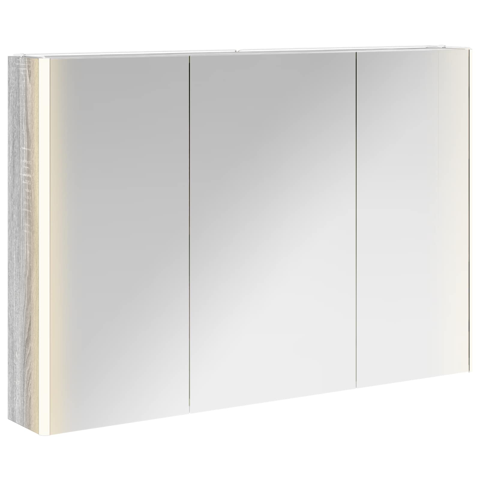 Kupaonski ormar s ogledalom Siva Sonoma 103,5 x 15,5 x 70 cm