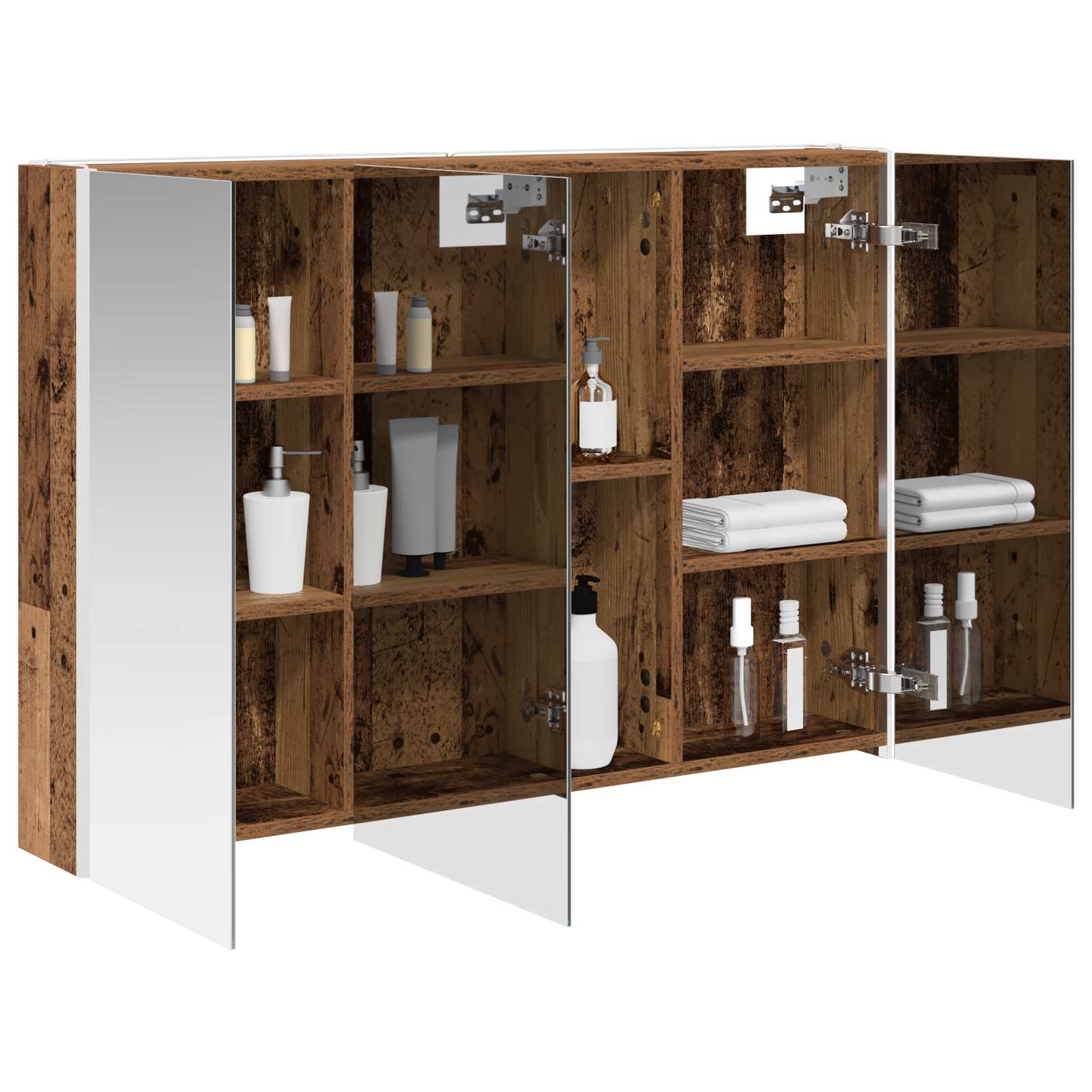Kupaonski ormar s ogledalom Staro drvo 103,5 x 15,5 x 70 cm
