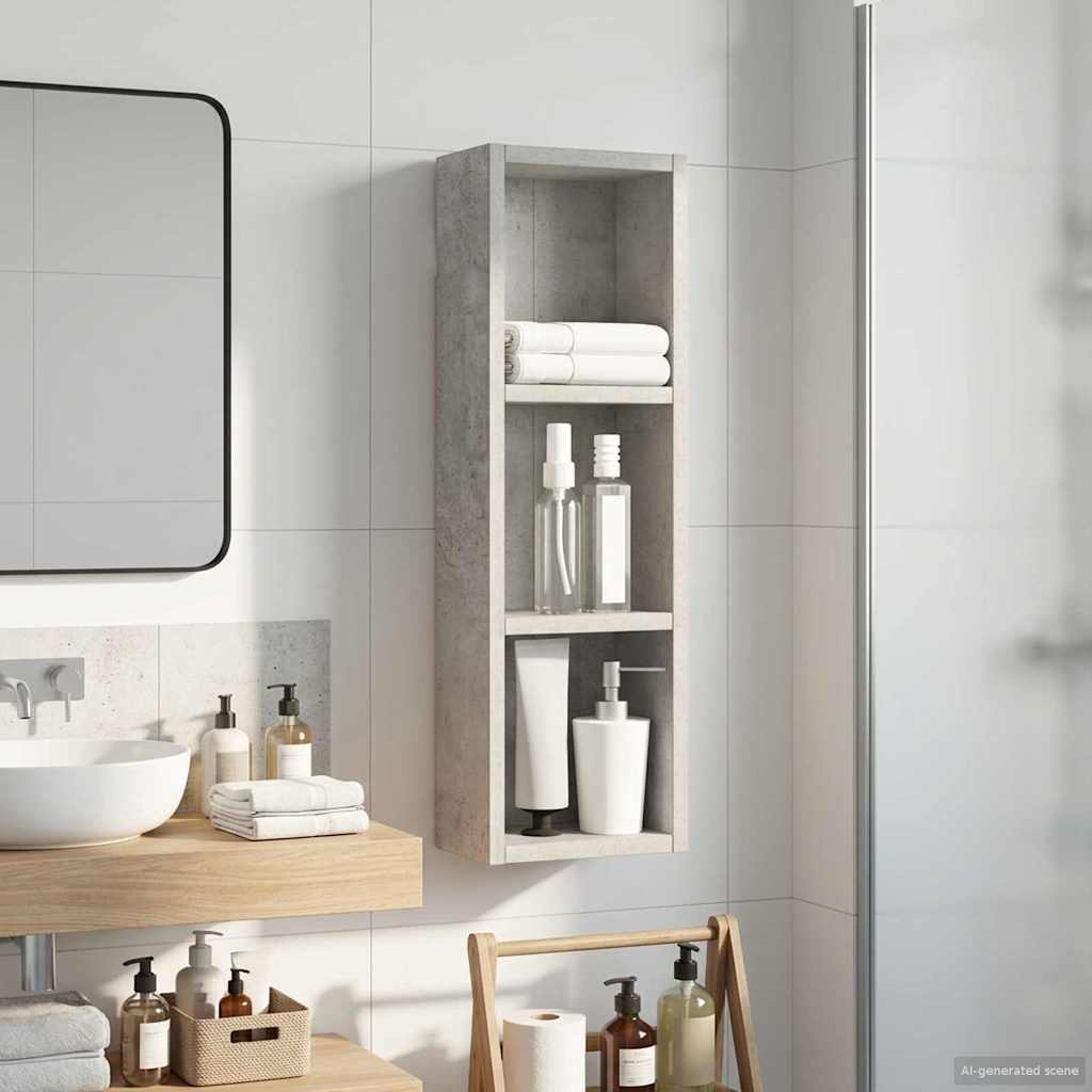 Kupaonski zidni ormarić Zidne Betonsko Siva 20 x 10 x 60,5 cm