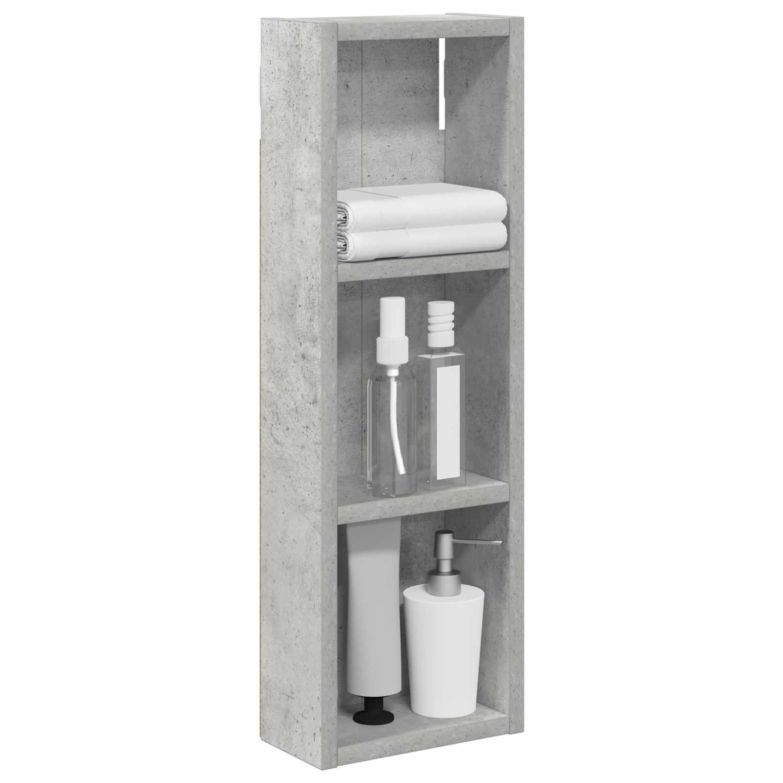 Kupaonski zidni ormarić Zidne Betonsko Siva 20 x 10 x 60,5 cm