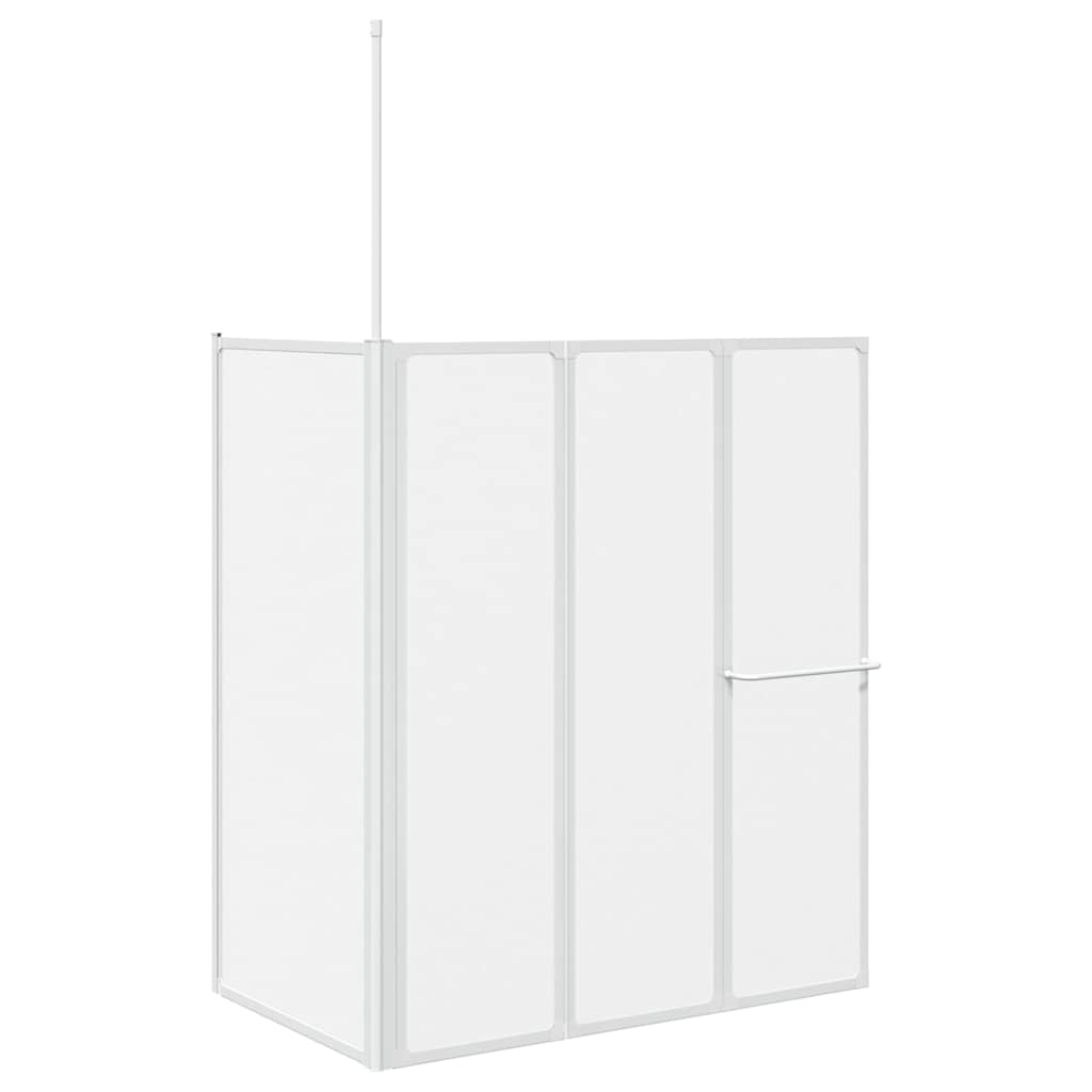 Zavjesa za kadu Matirano 120 x 70 x 137 cm Aluminij