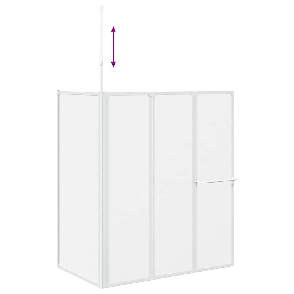 Zavjesa za kadu Matirano 120 x 70 x 137 cm Aluminij