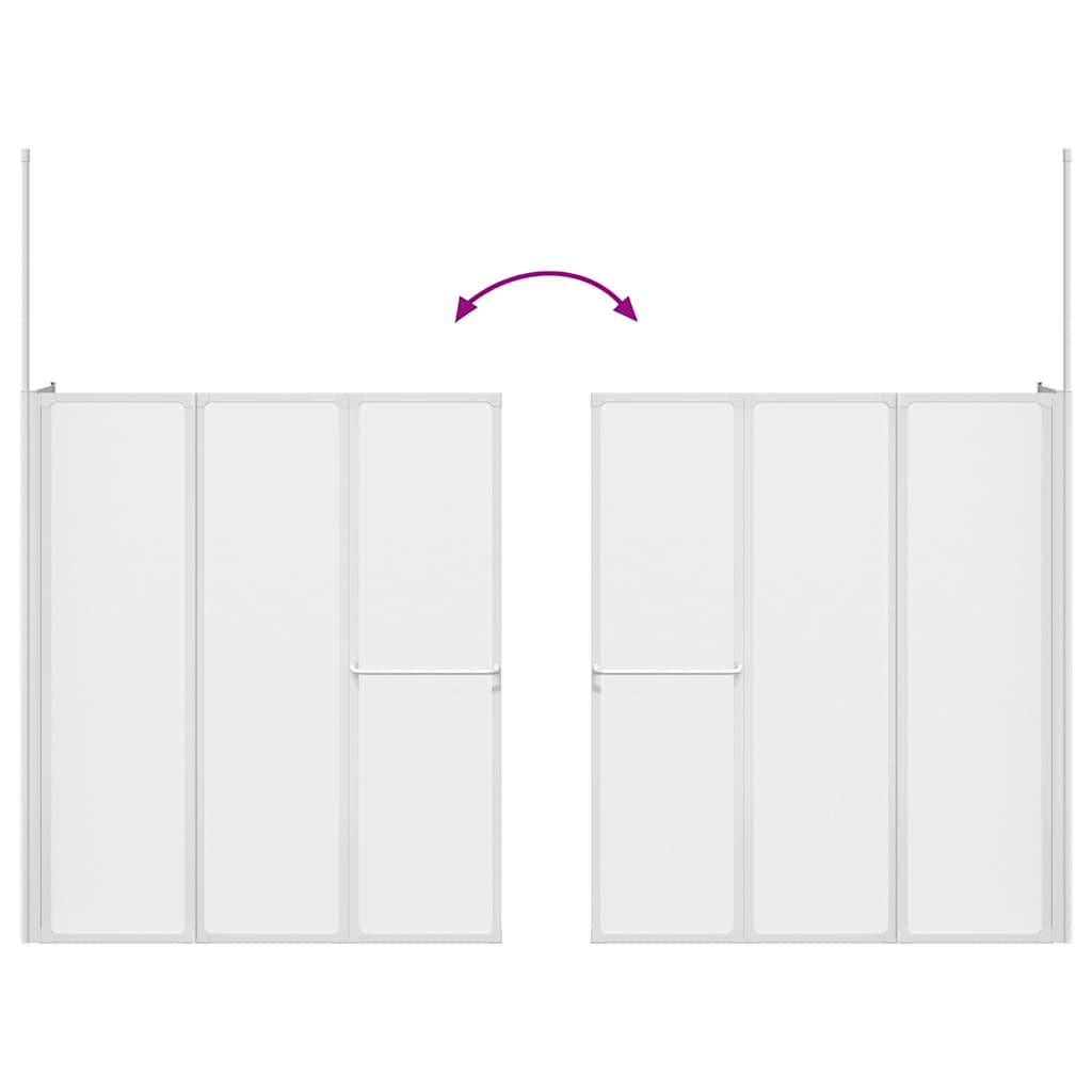 Zavjesa za kadu Matirano 120 x 70 x 137 cm Aluminij