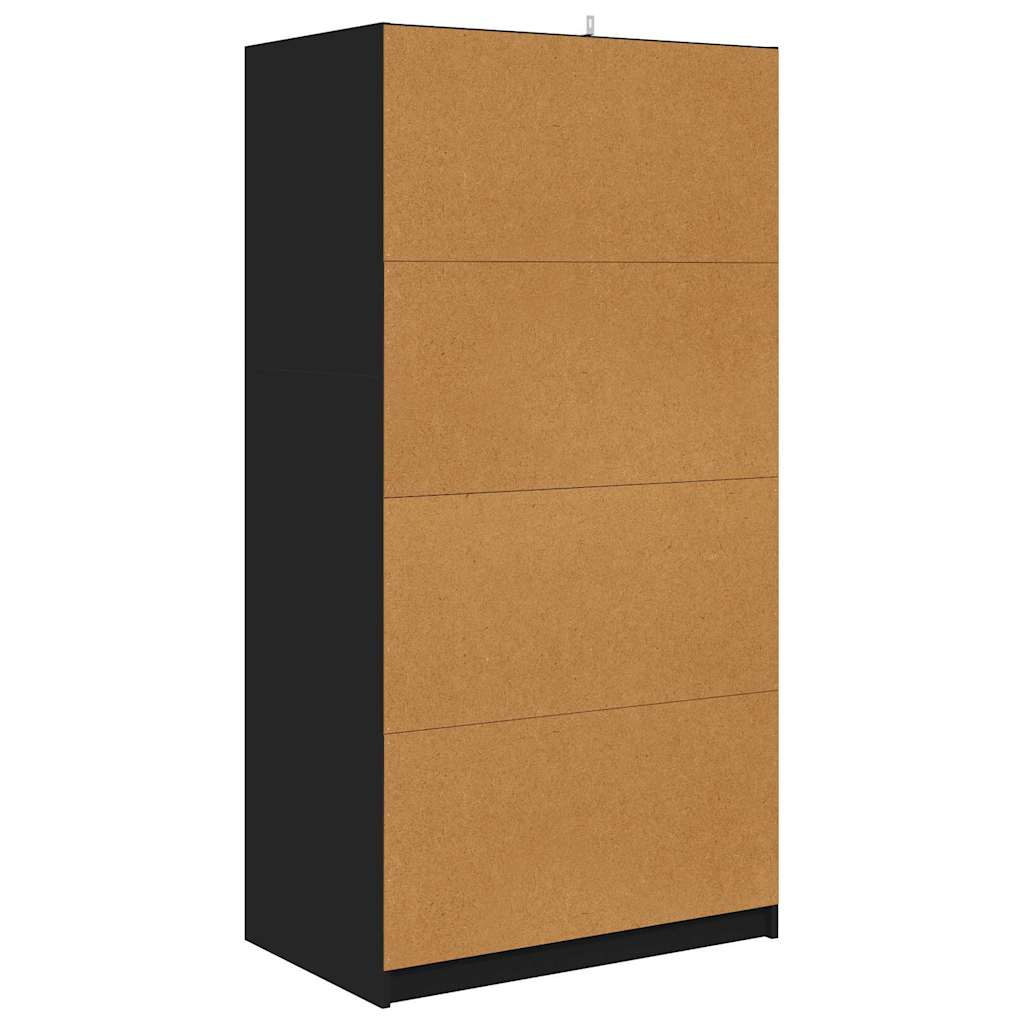Ormarić s ladicama Crna 79,5 x 49 x 156 cm Konstrukcijsko drvo