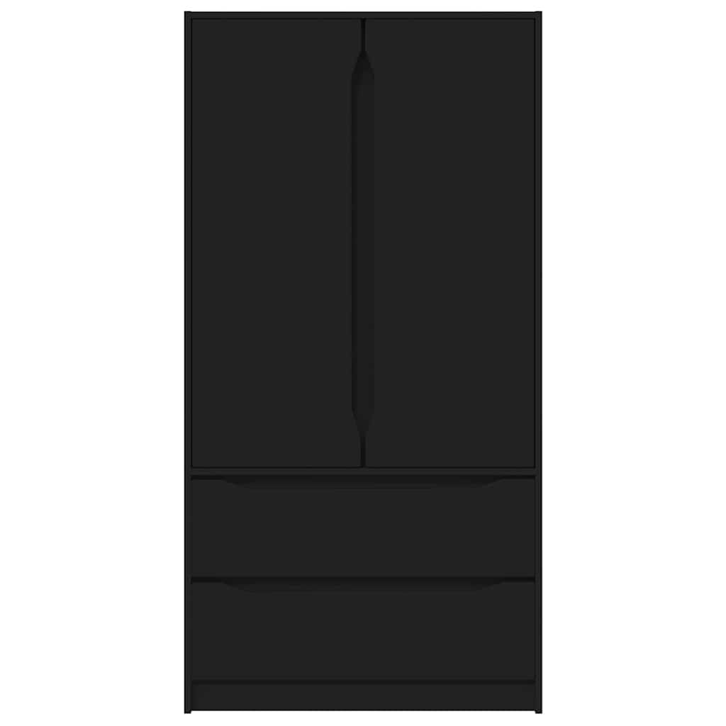 Ormarić s ladicama Crna 79,5 x 49 x 156 cm Konstrukcijsko drvo