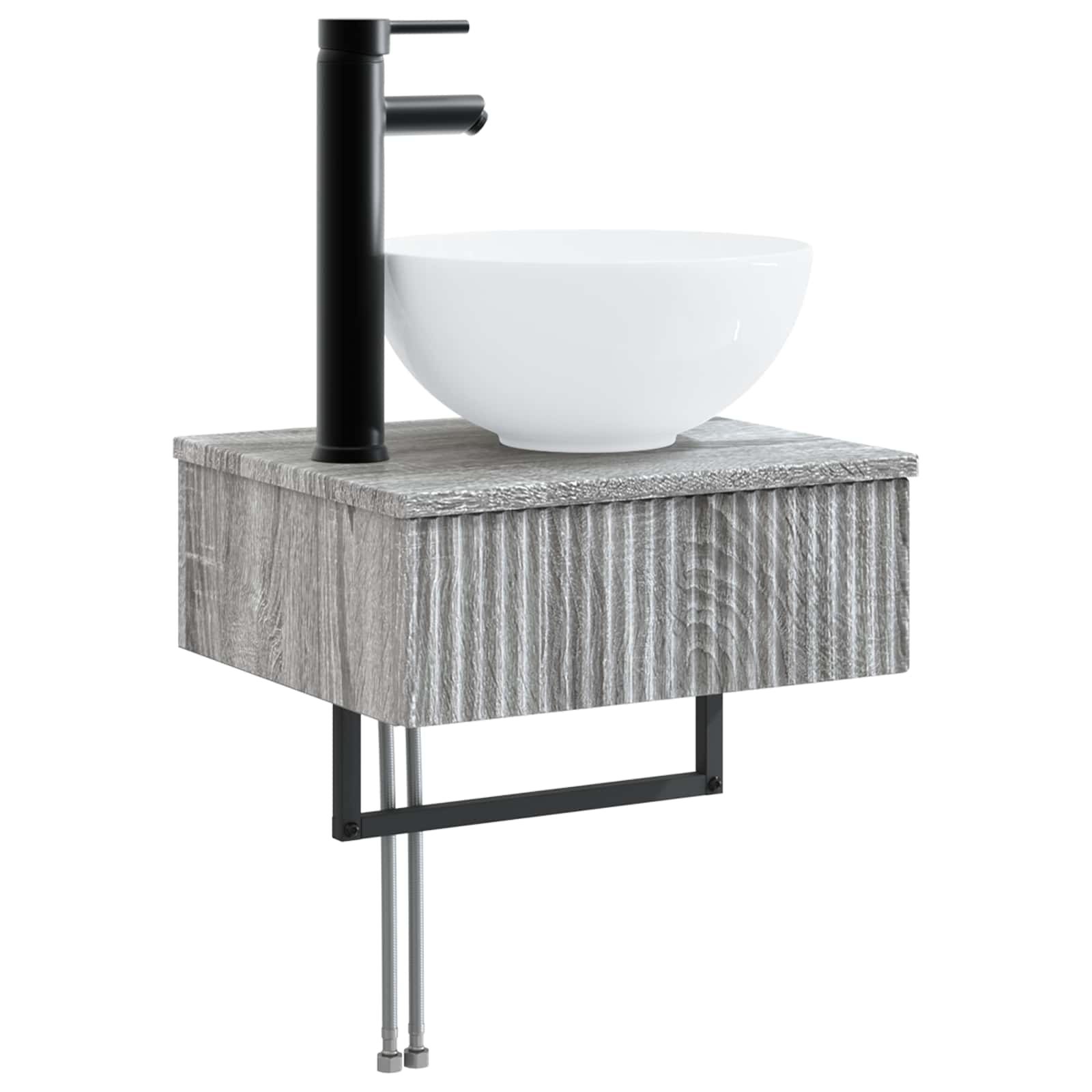 Set ormarića za kupaonicu 4 pcs Siva Sonoma