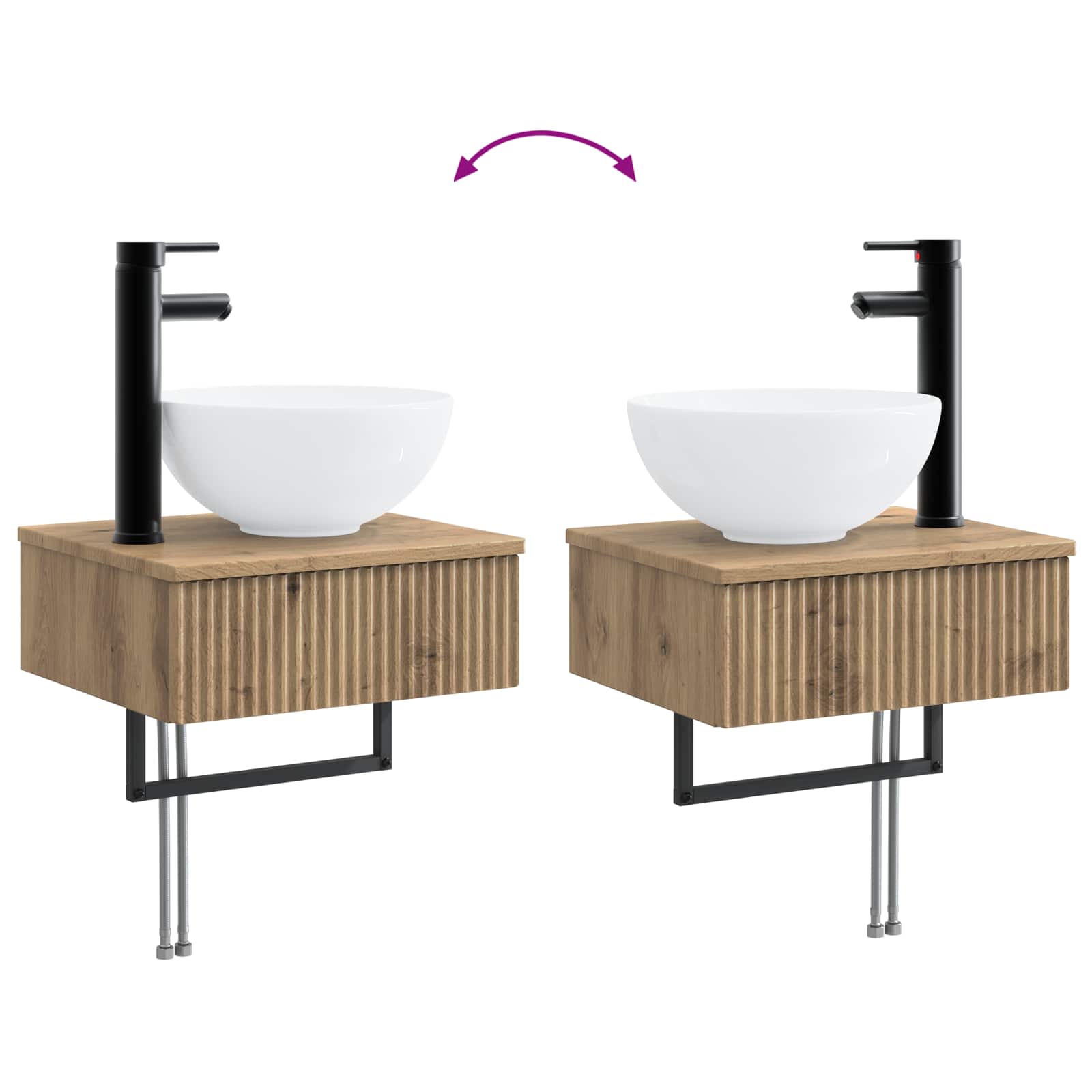 Set ormarića za kupaonicu 4 pcs Hrast artisan