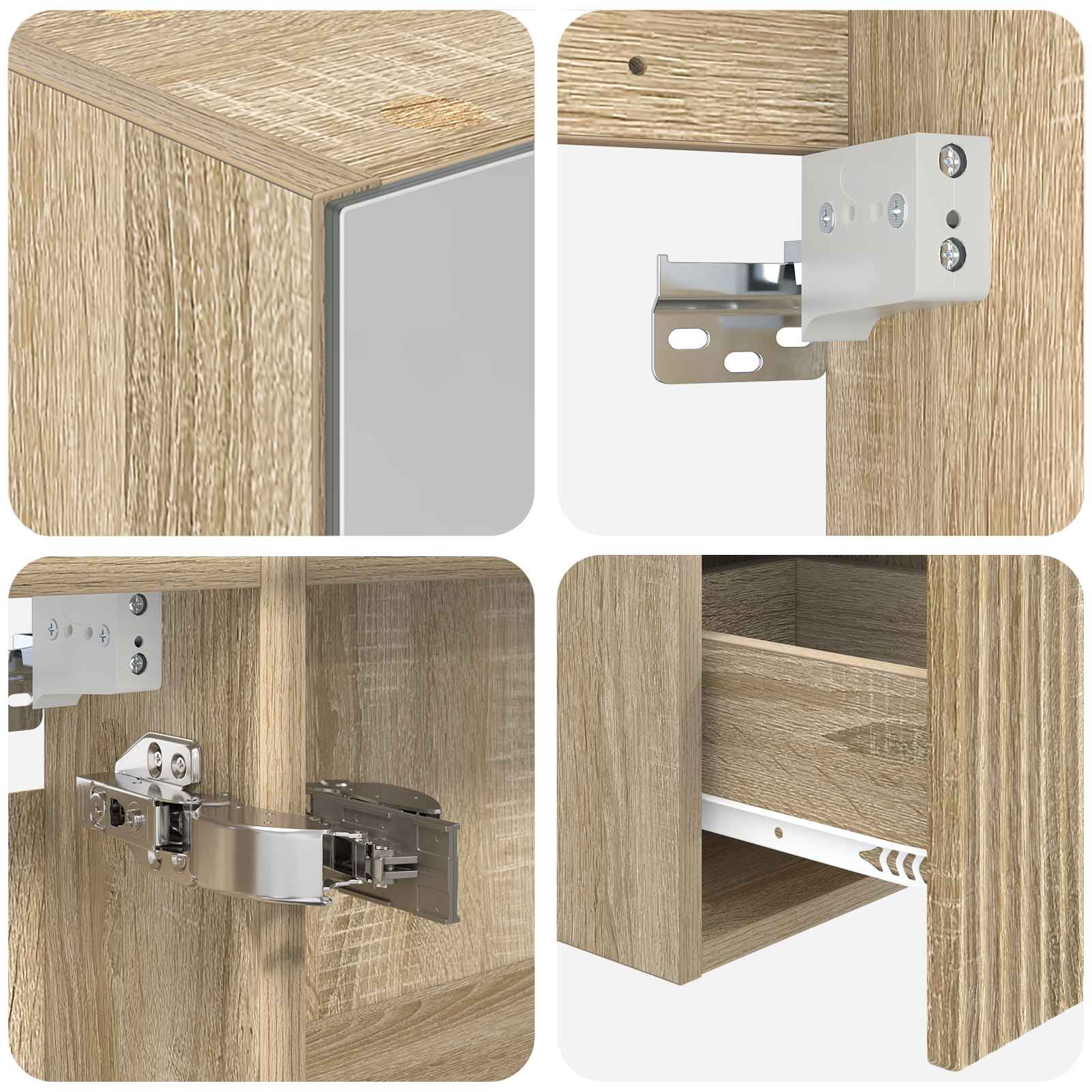 Set ormarića za kupaonicu 5 pcs Hrast sonoma