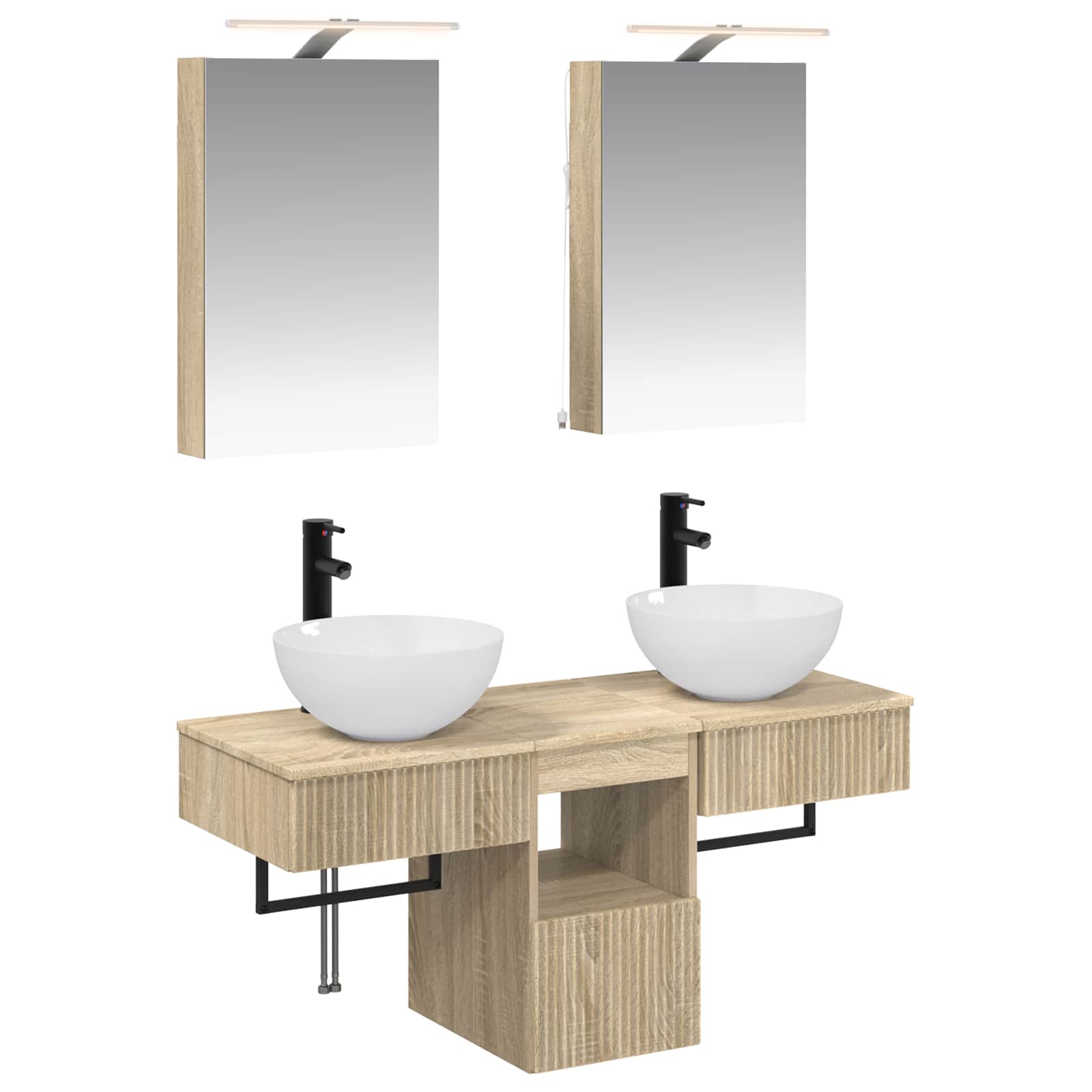 Set ormarića za kupaonicu 5 pcs Hrast sonoma
