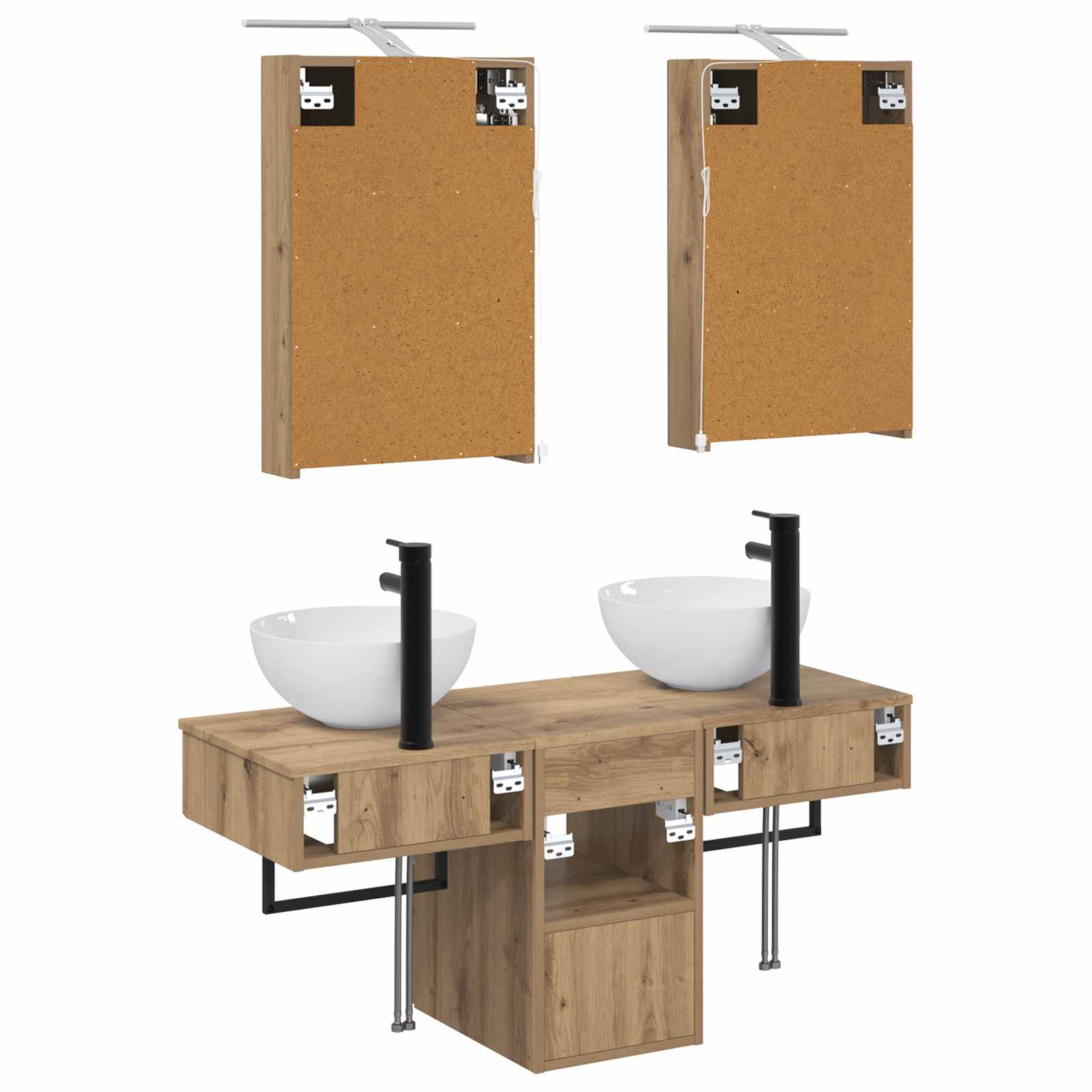 Set ormarića za kupaonicu 5 pcs Hrast artisan