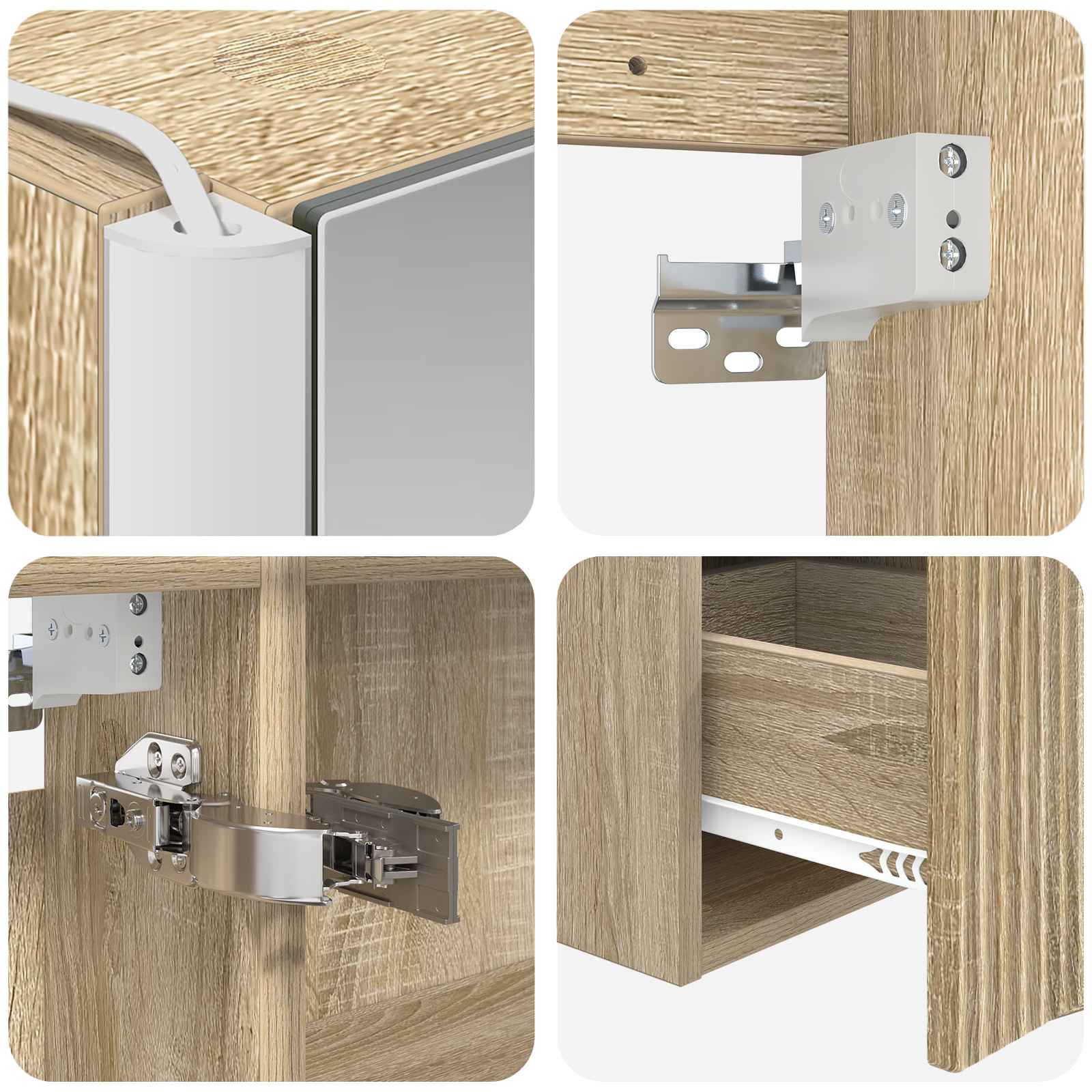 Set ormarića za kupaonicu 5 pcs Hrast sonoma 53 x 15,5 x 70 cm
