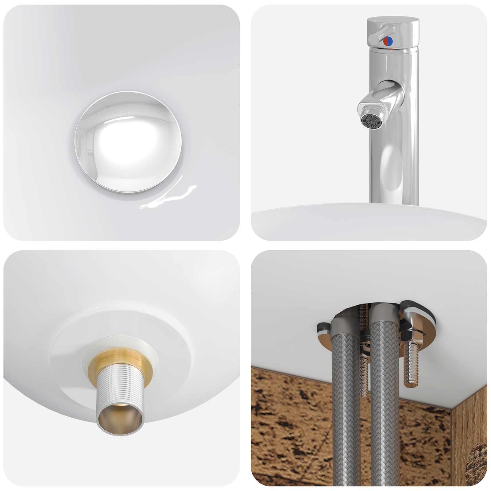 Set ormarića za kupaonicu 4 pcs Staro drvo 103,5 x 15,5 x 70 cm