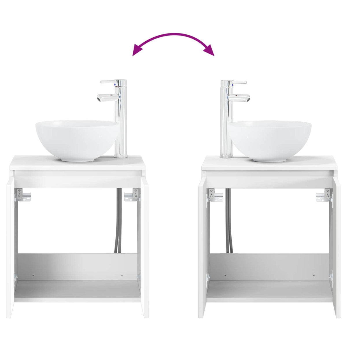 Set ormarića za kupaonicu 5 pcs Bijela 53 x 15,5 x 70 cm