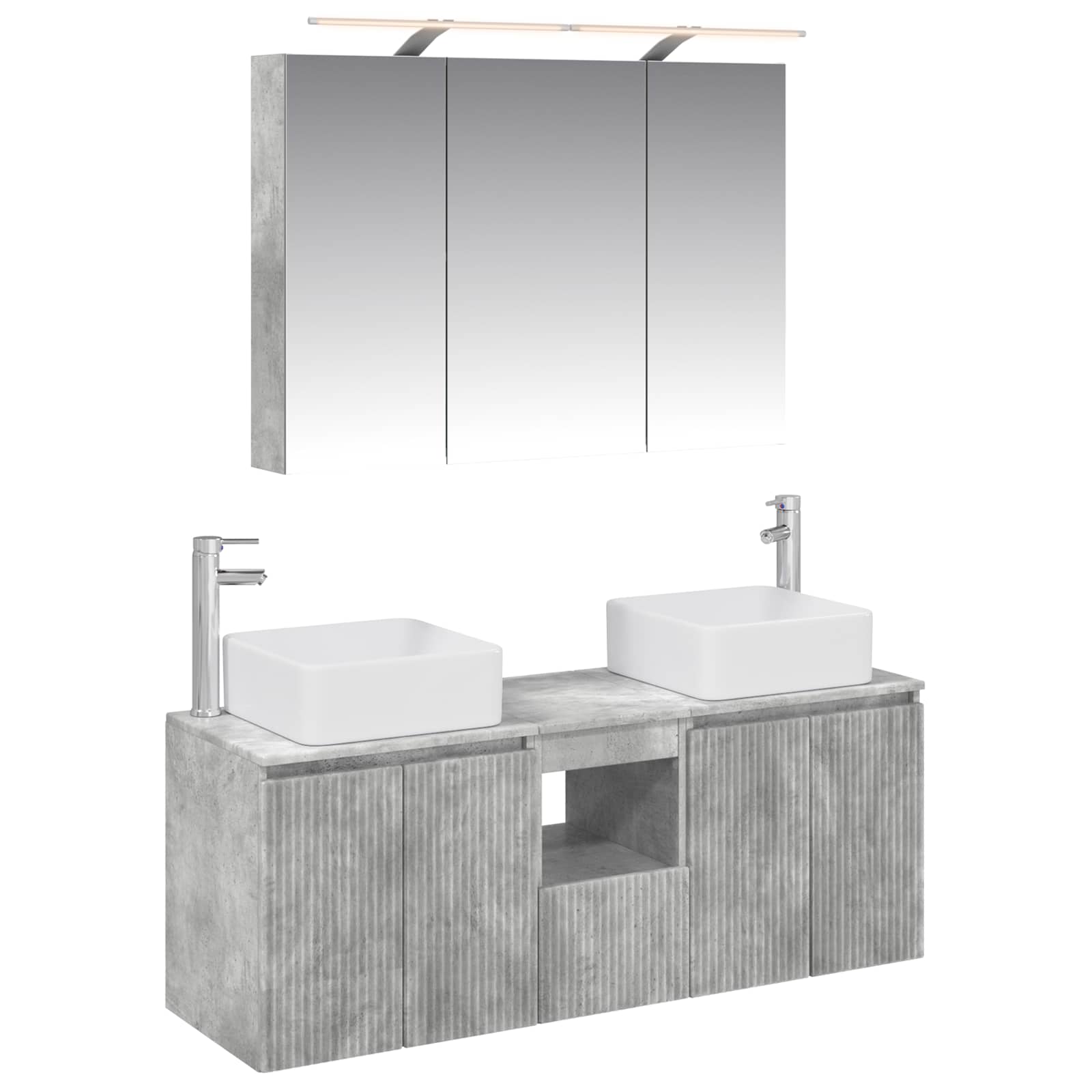 Set ormarića za kupaonicu 4 pcs Betonska siva