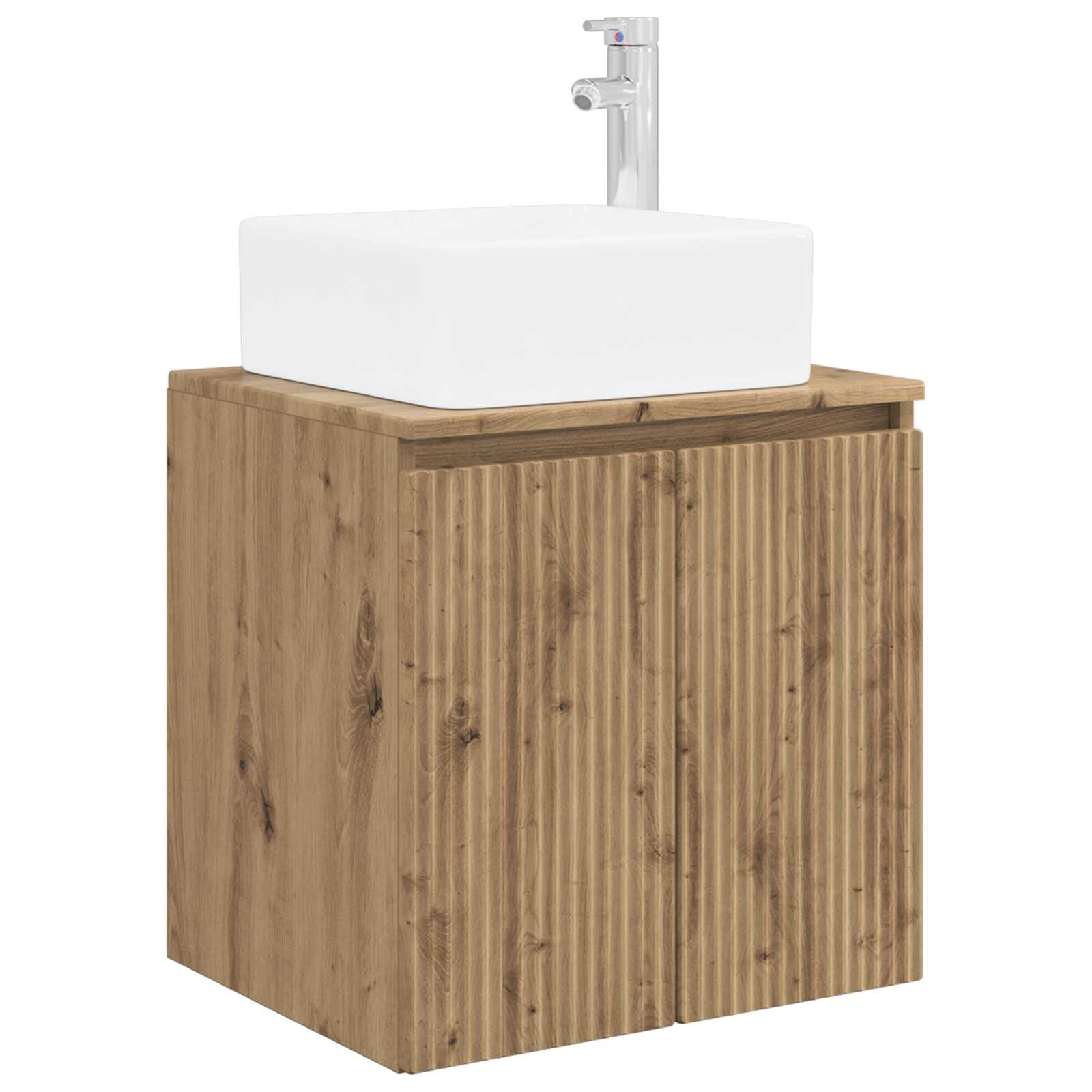 Set ormarića za kupaonicu 4 pcs Hrast artisan Konstruirano drvo