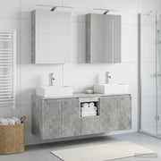 Set ormarića za kupaonicu 5 pcs Betonska siva Konstruirano drvo