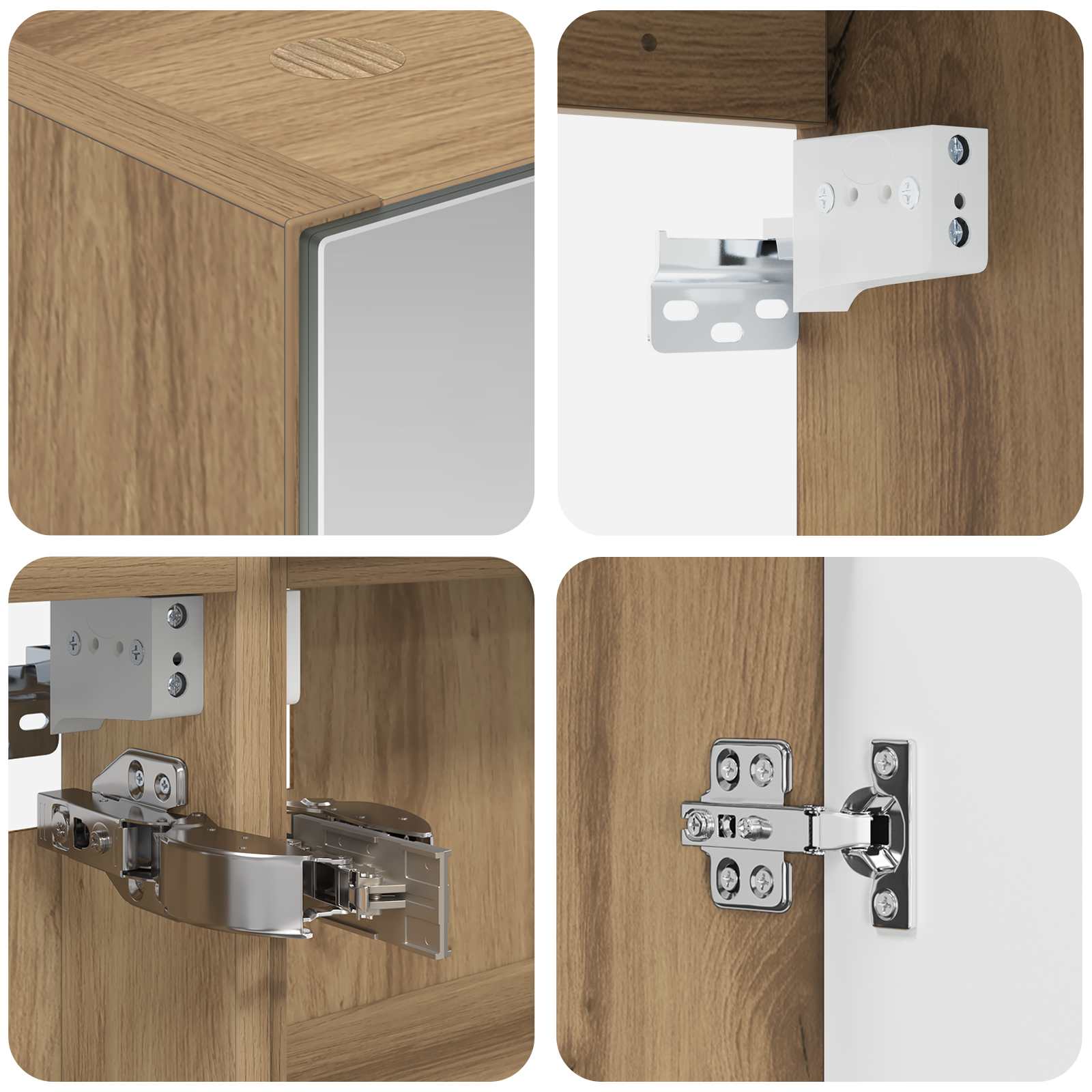 Set ormarića za kupaonicu 5 pcs Hrast artisan Konstruirano drvo