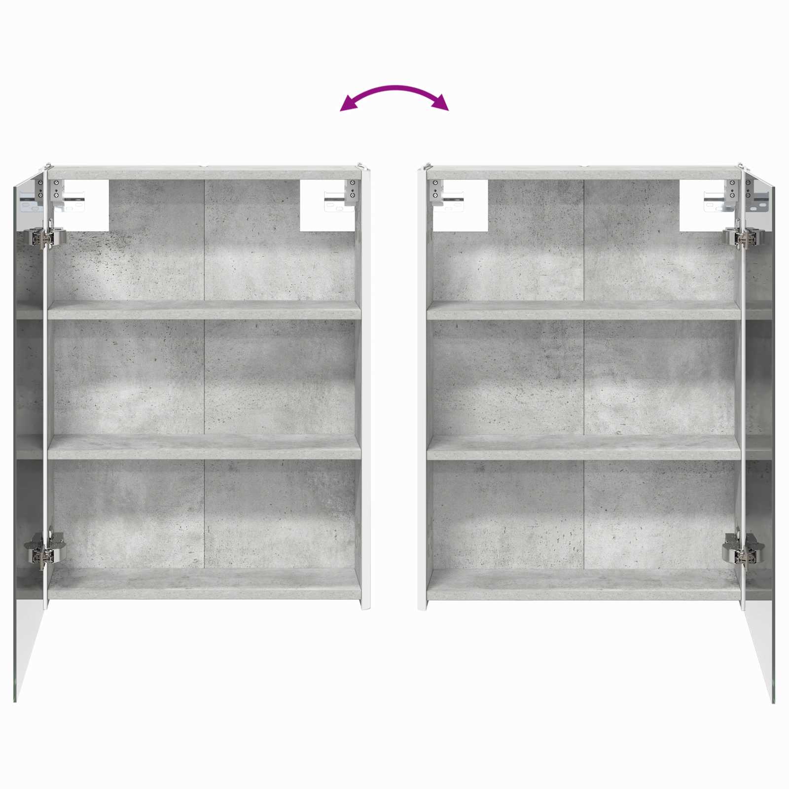 Set ormarića za kupaonicu 5 pcs Betonska siva Konstruirano drvo