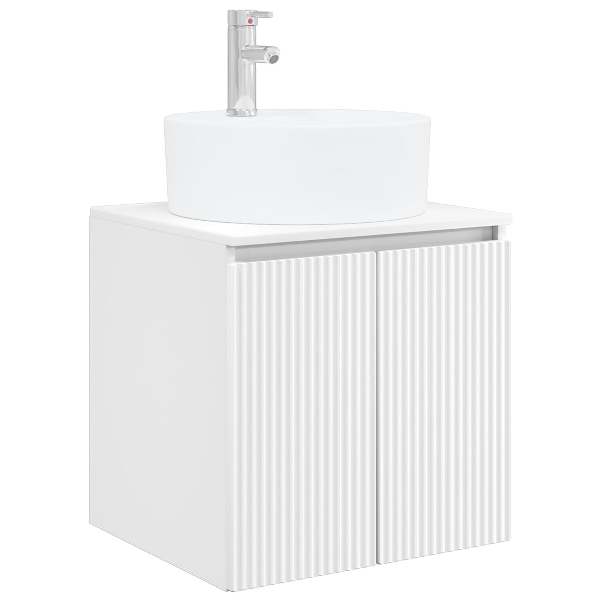 Set ormarića za kupaonicu 4 pcs Bijela Konstruirano drvo