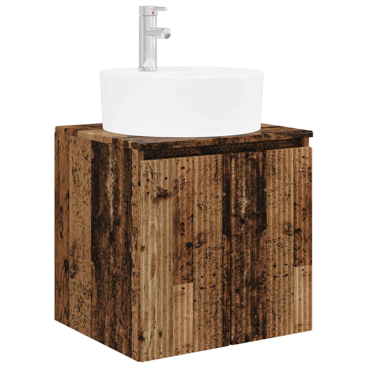 Set ormarića za kupaonicu 4 pcs Staro drvo Konstruirano drvo