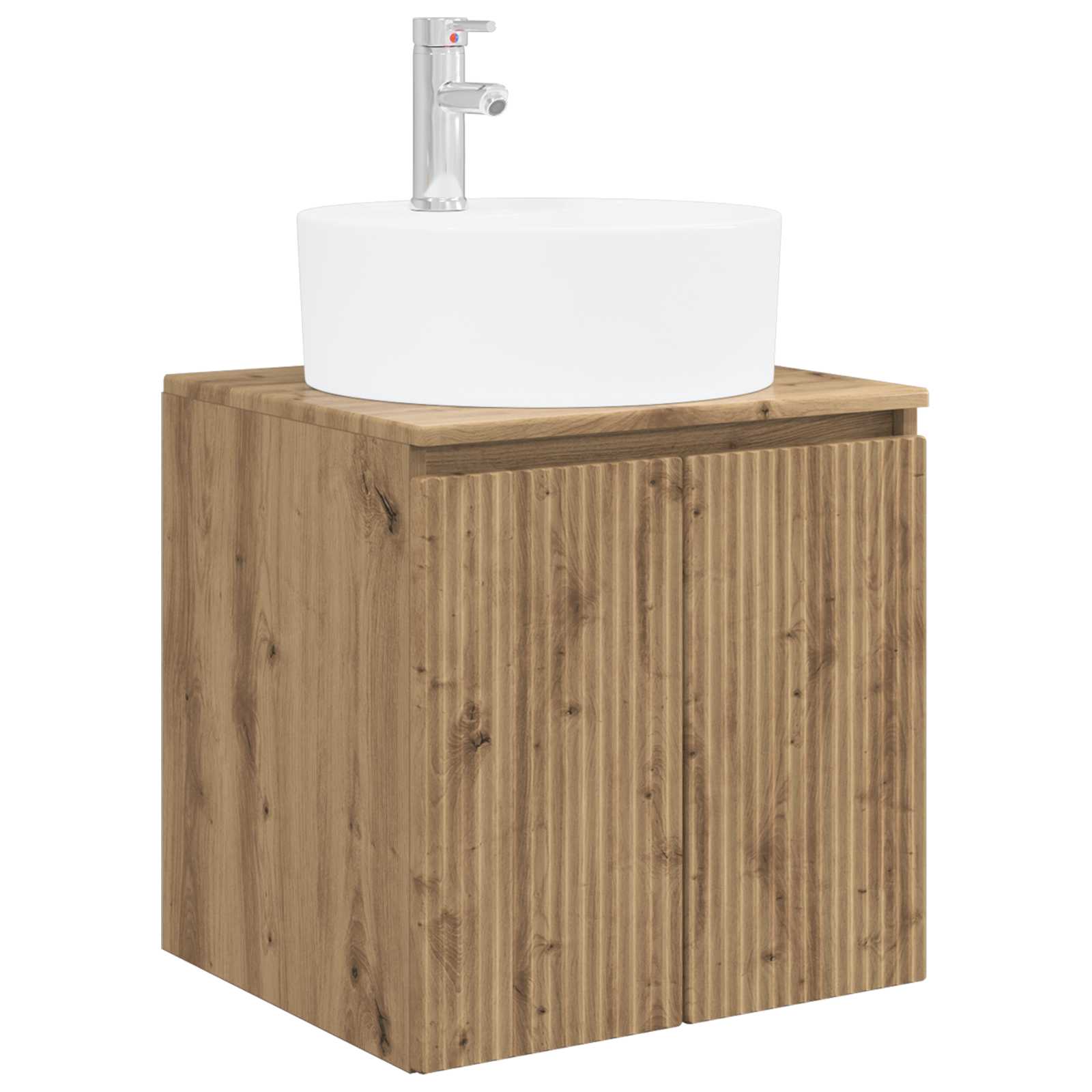 Set ormarića za kupaonicu 4 pcs Hrast artisan Konstruirano drvo