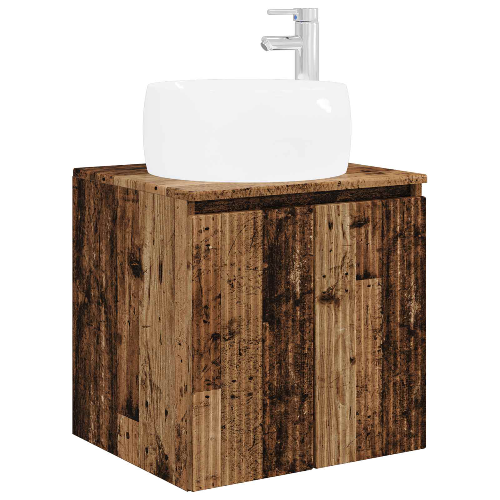 Set ormarića za kupaonicu 5 pcs Staro drvo Konstruirano drvo