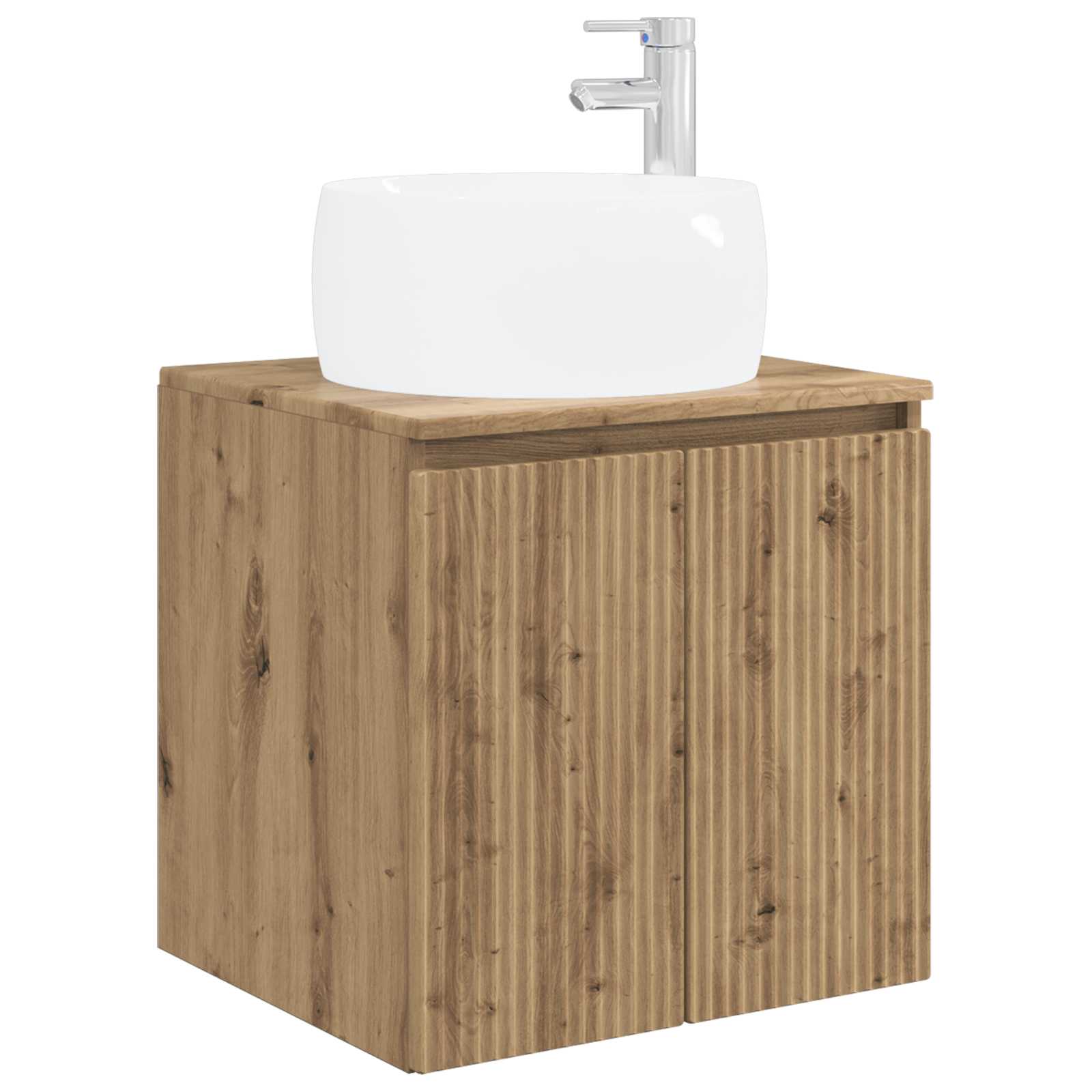 Set ormarića za kupaonicu 4 pcs Hrast artisan Konstruirano drvo