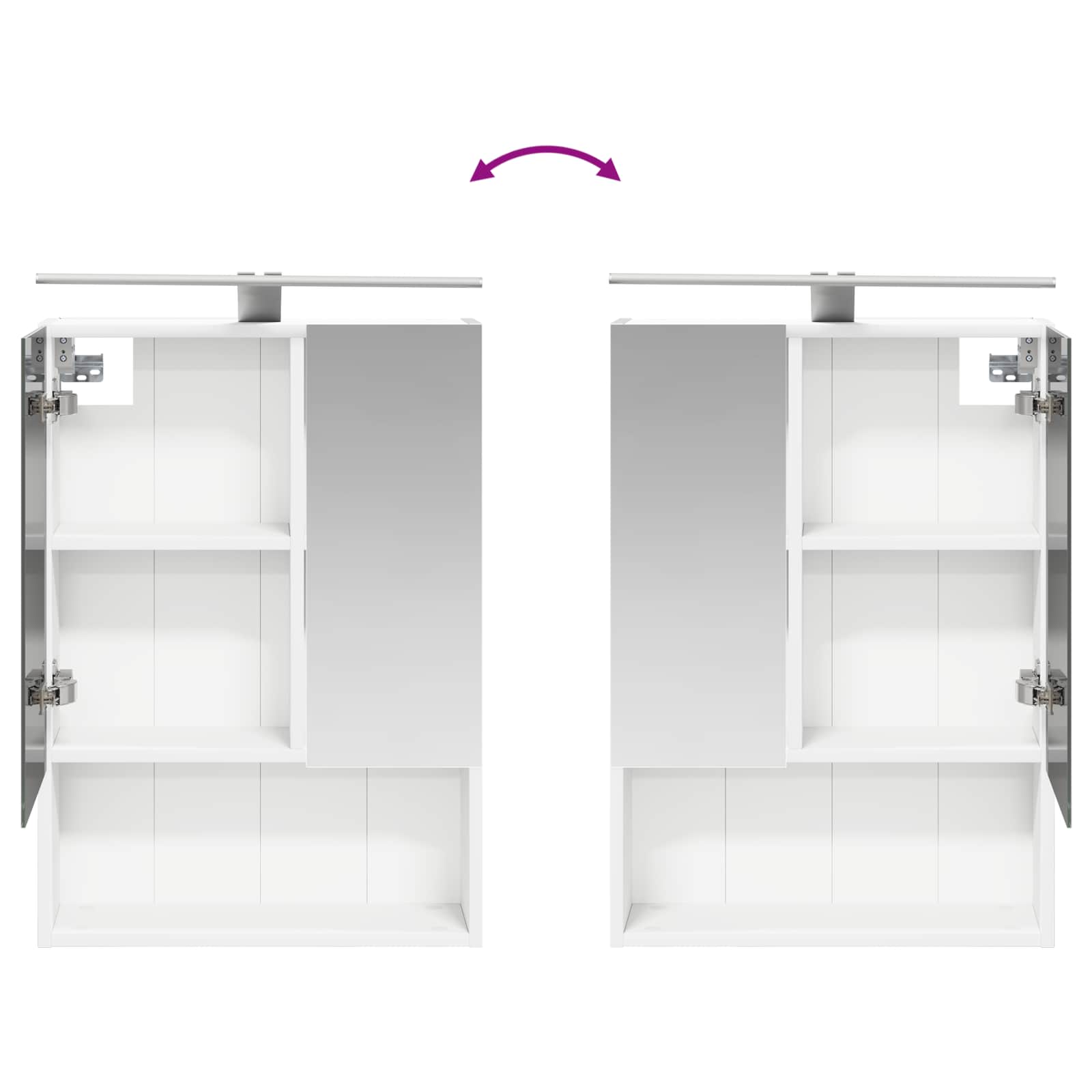 Set ormarića za kupaonicu 5 pcs Bijela Konstruirano drvo