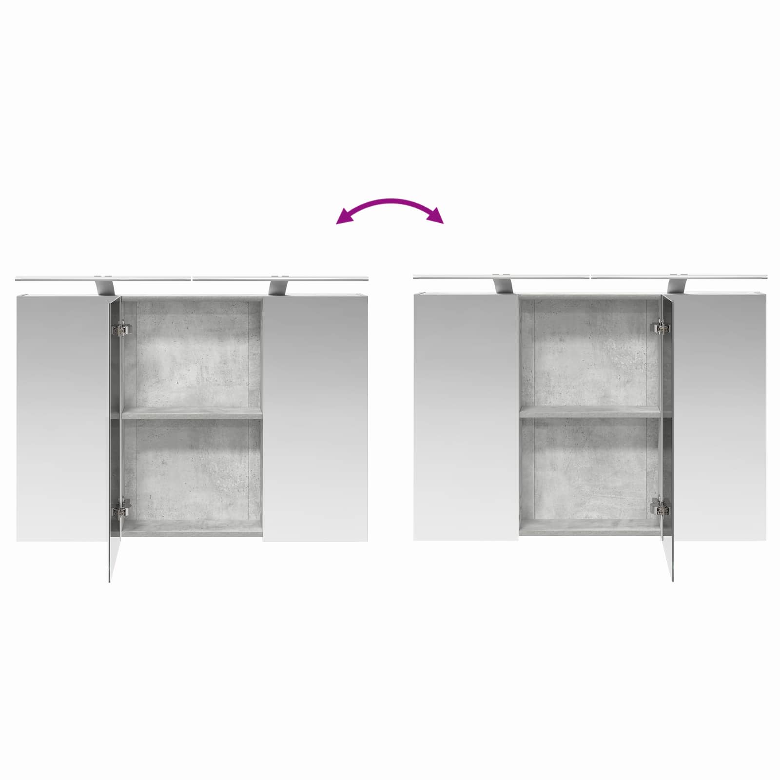 Set ormarića za kupaonicu 4 pcs Betonska siva