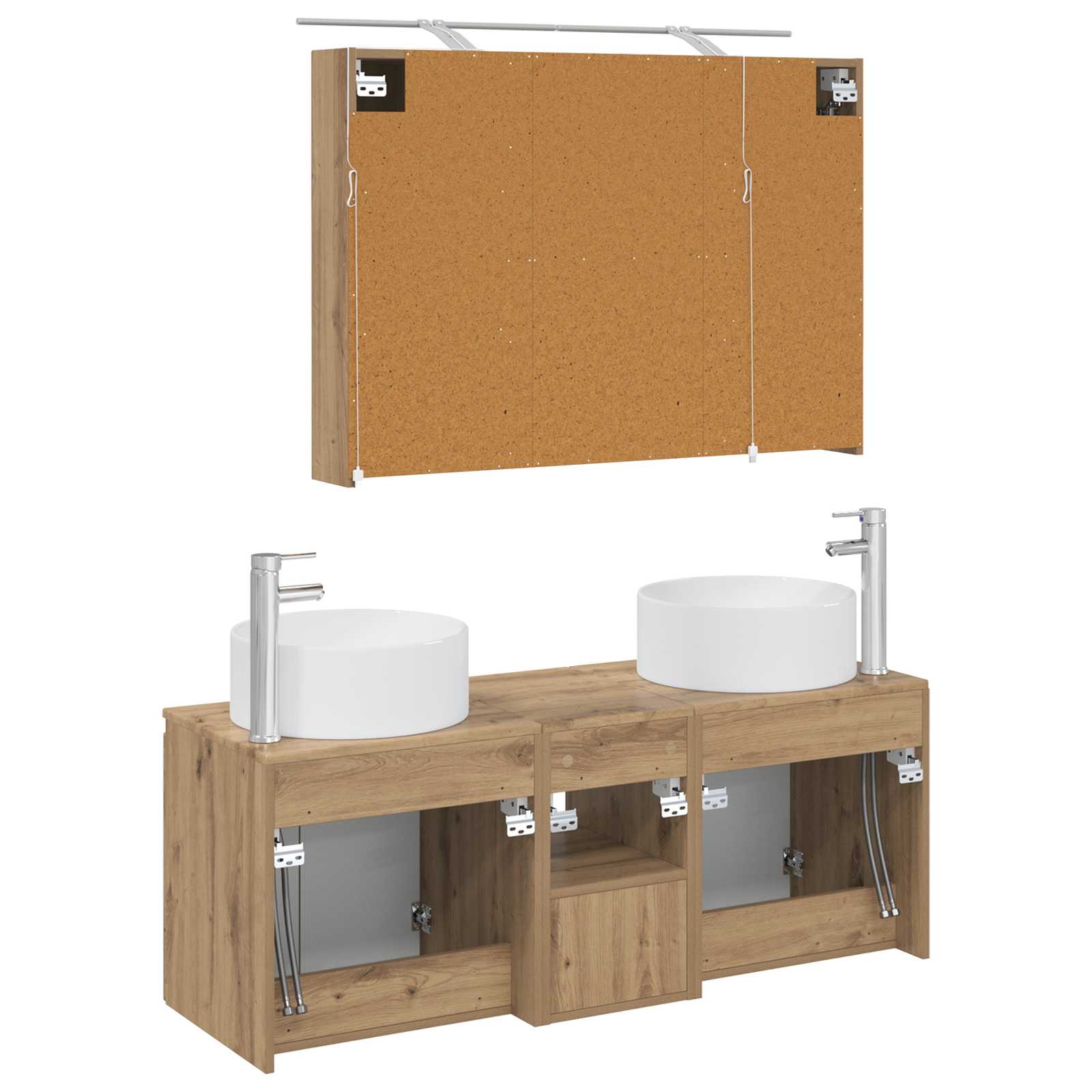 Set ormarića za kupaonicu 4 pcs Hrast artisan