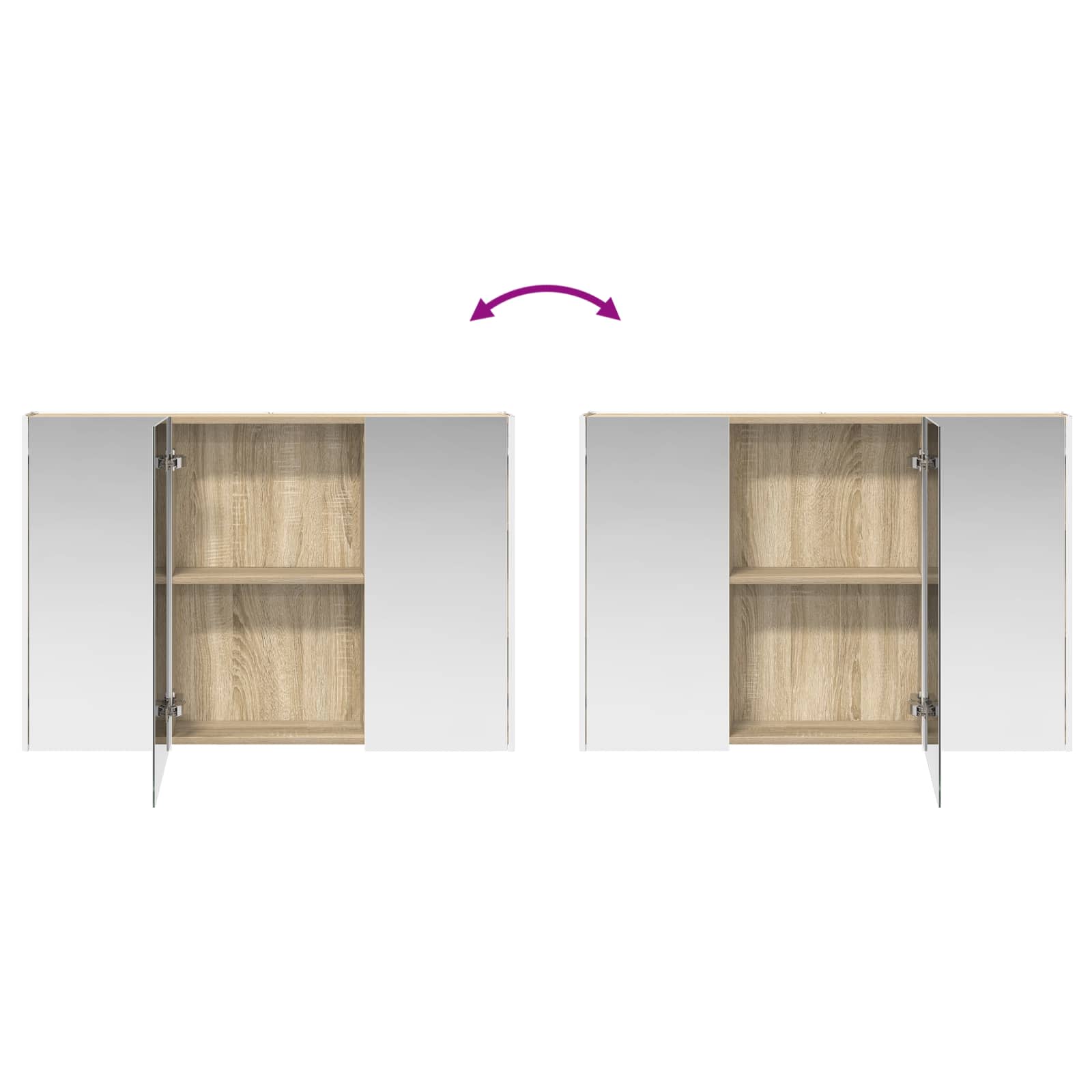 Set ormarića za kupaonicu 4 pcs Hrast sonoma