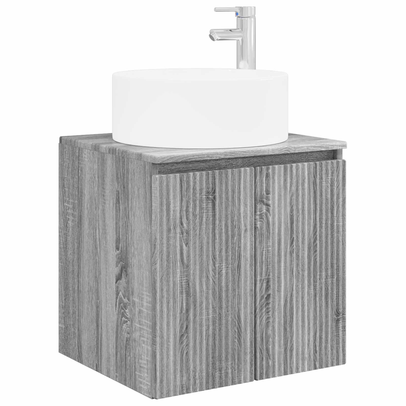 Set ormarića za kupaonicu 4 pcs Siva Sonoma