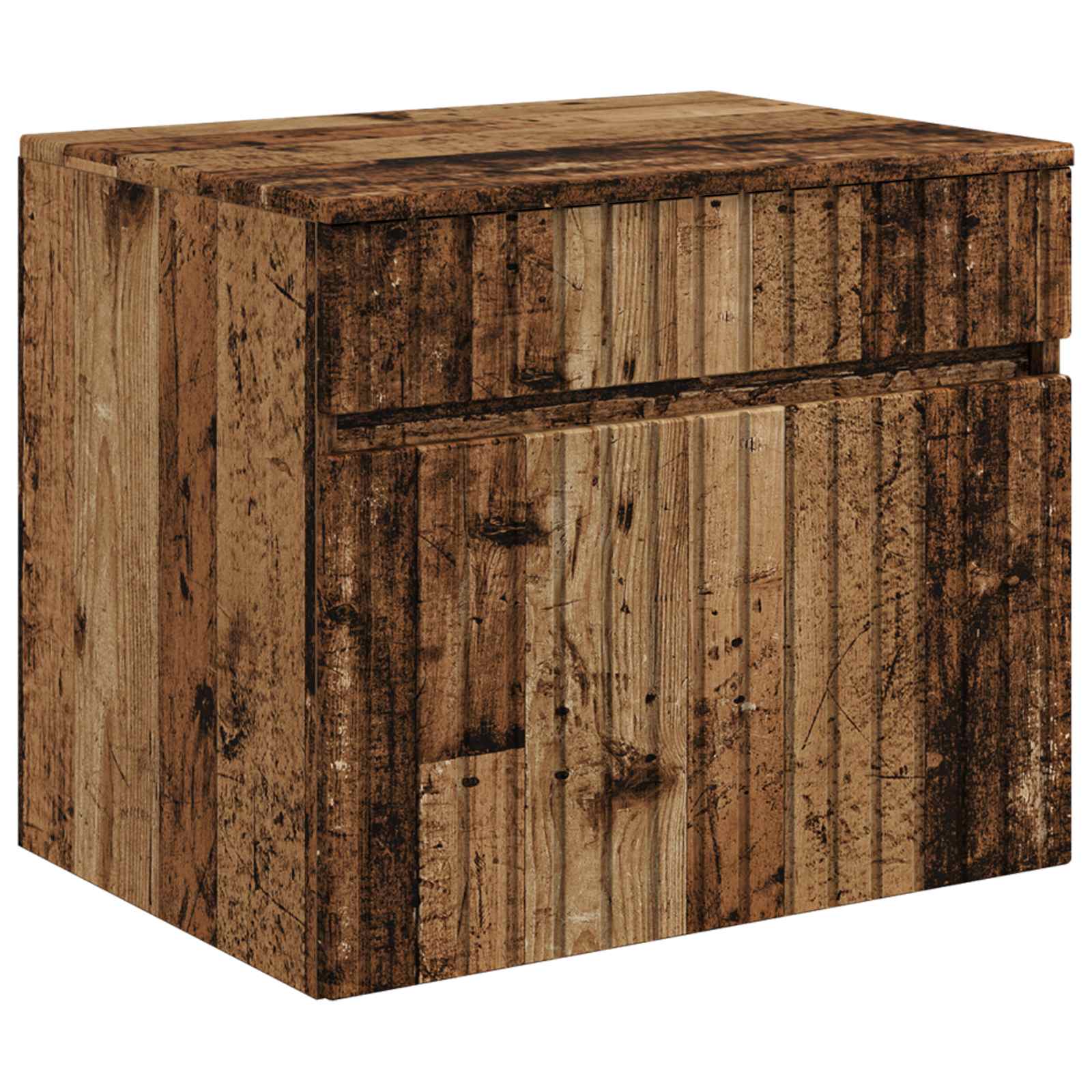 Set ormarića za kupaonicu 5 pcs Staro drvo Konstruirano drvo