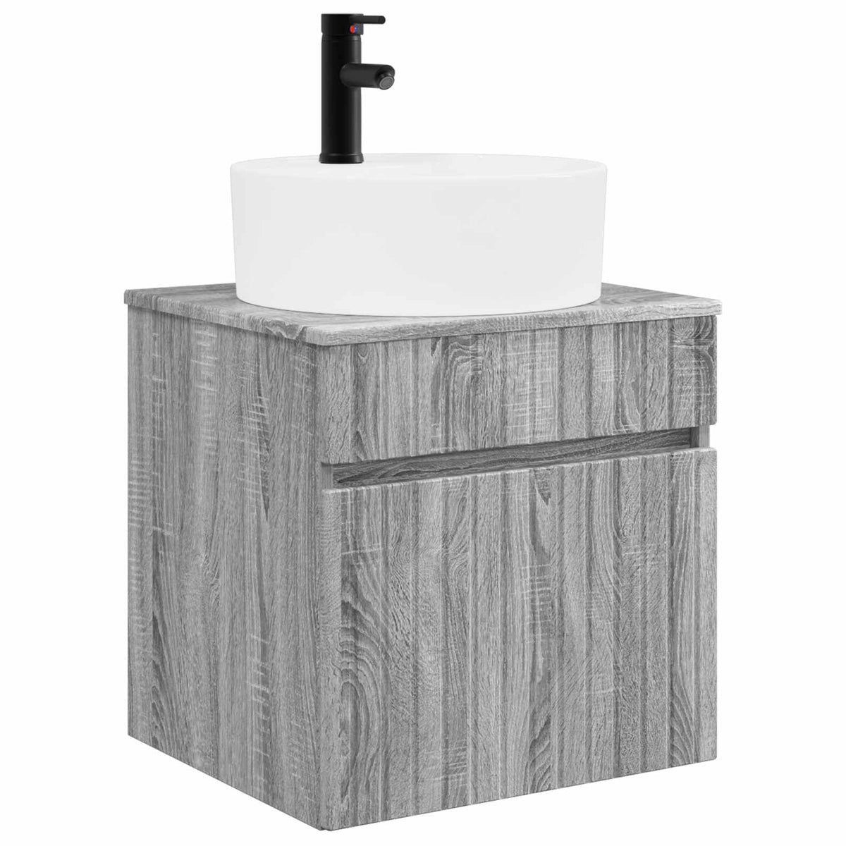 Set ormarića za kupaonicu 5 pcs Siva Sonoma 53 x 15,5 x 70 cm