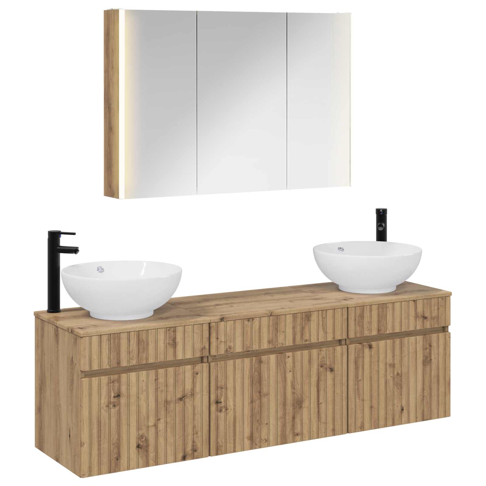 Set ormarića za kupaonicu 4 pcs Hrast artisan