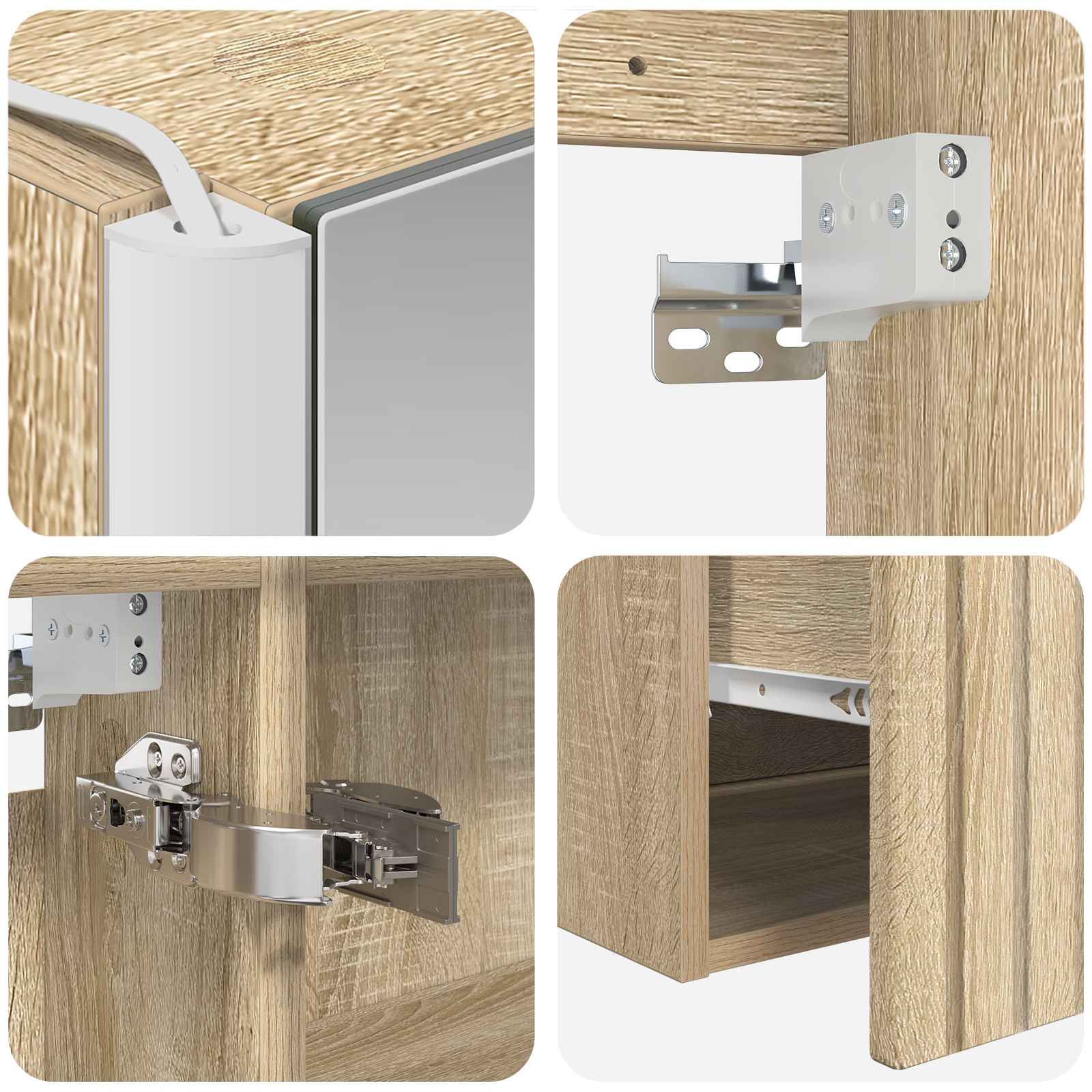 Set ormarića za kupaonicu 5 pcs Hrast sonoma 53 x 15,5 x 70 cm