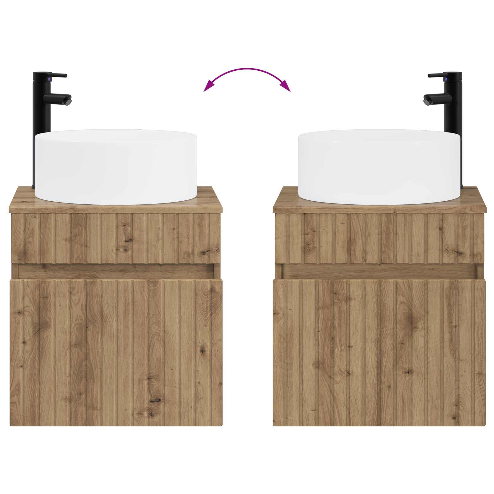 Set ormarića za kupaonicu 4 pcs Hrast artisan