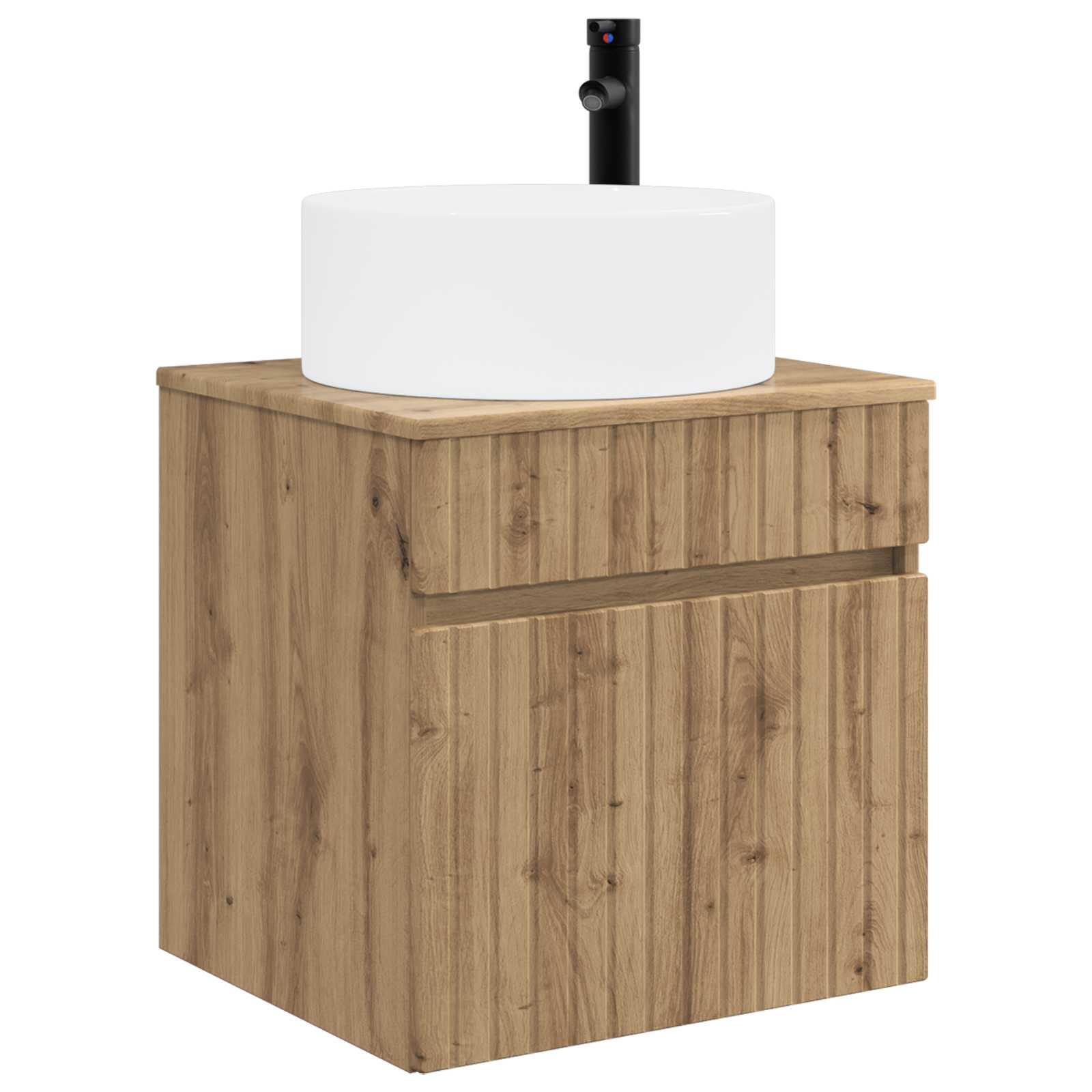 Set ormarića za kupaonicu 4 pcs Hrast artisan Konstruirano drvo