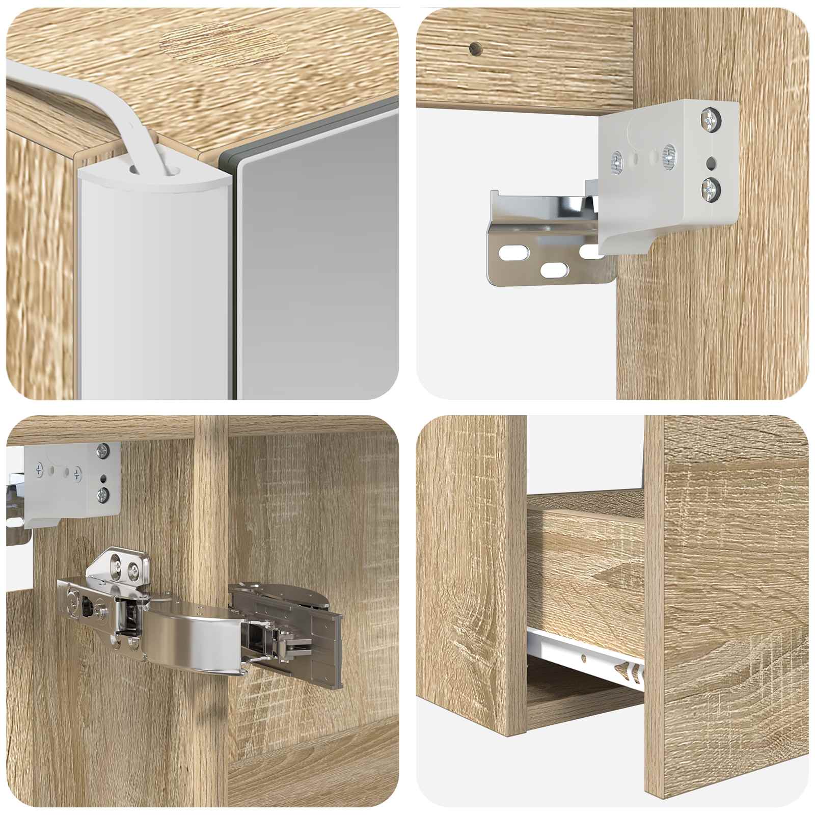 Set ormarića za kupaonicu 5 pcs Hrast sonoma 53 x 15,5 x 70 cm