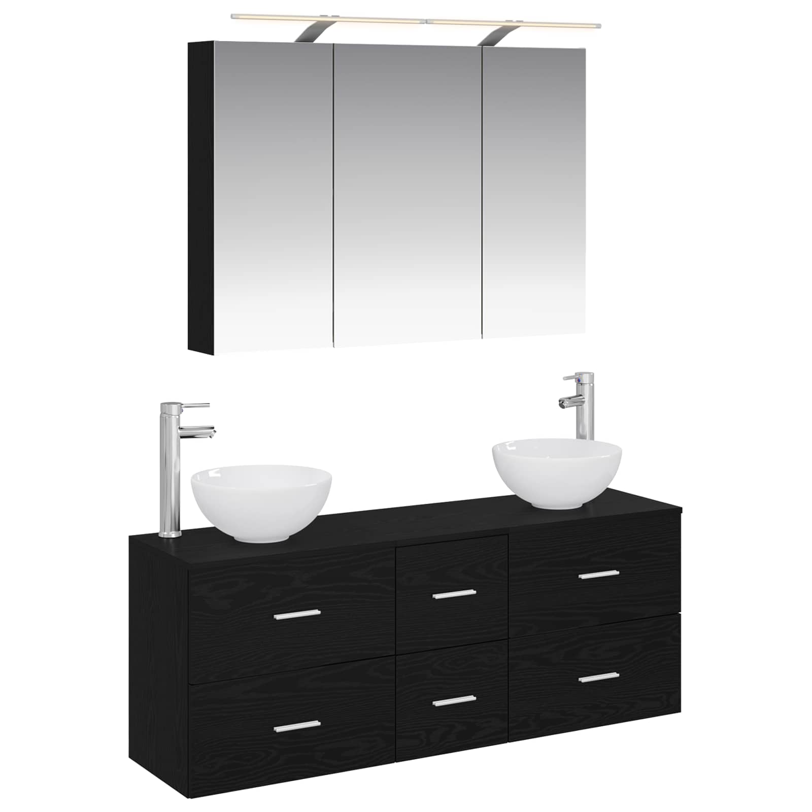 Set namještaja za kupaonicu 4 pcs Crni hrast