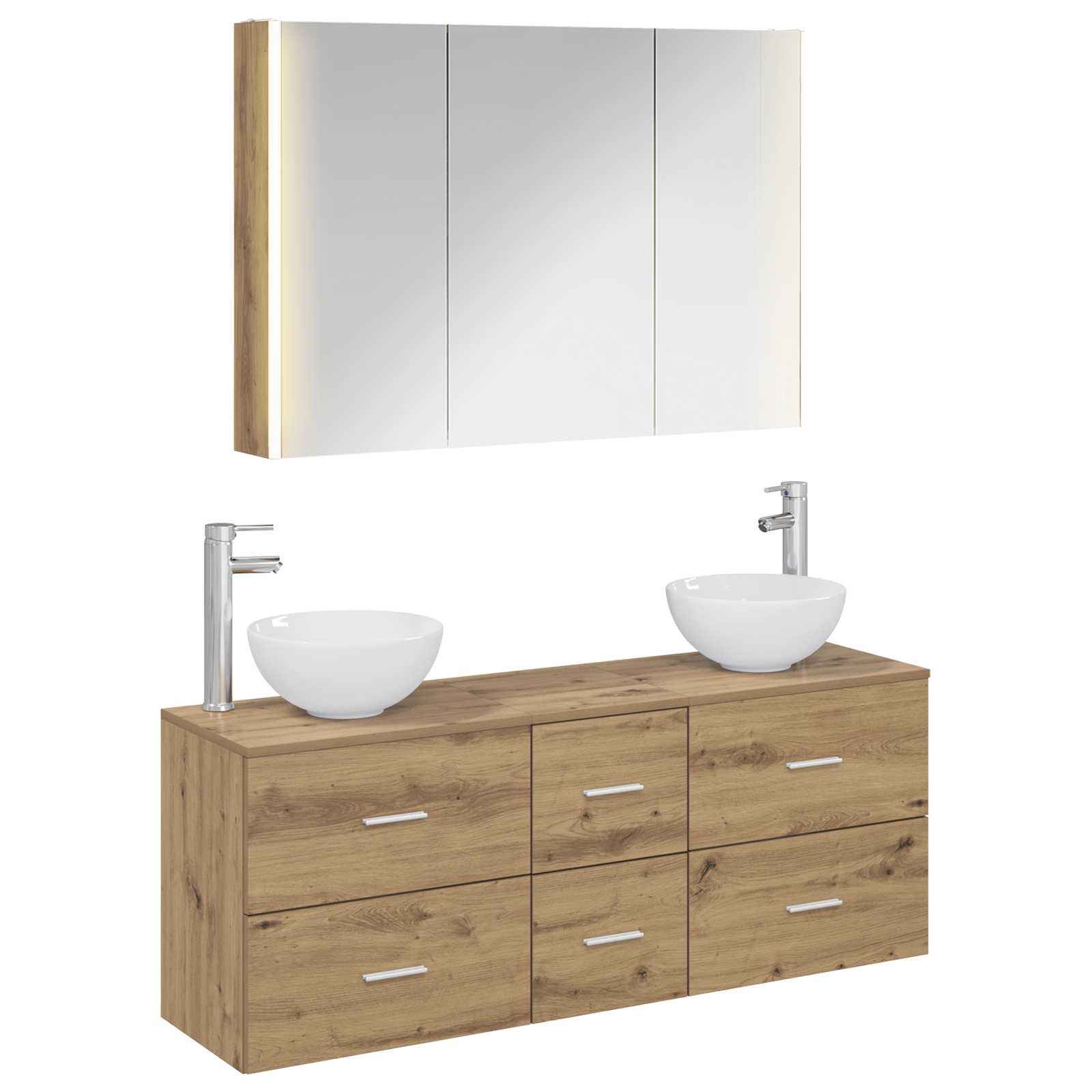 Set namještaja za kupaonicu 4 pcs Hrast artisan