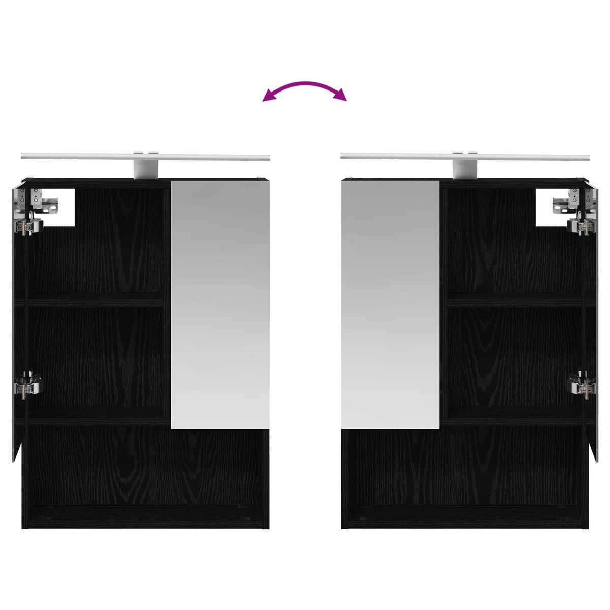 Set namještaja za kupaonicu 5 pcs Crni hrast