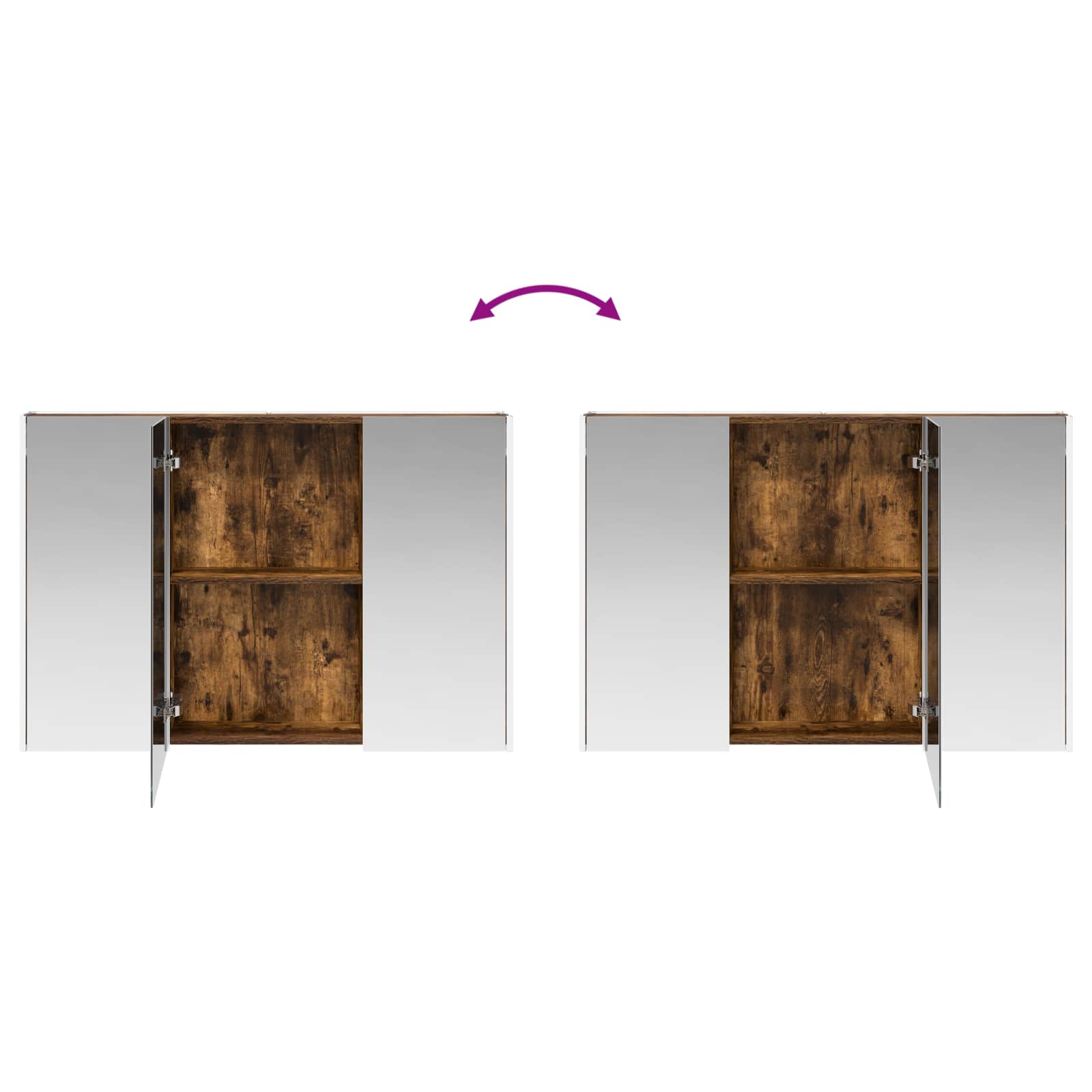 Set namještaja za kupaonicu 4 pcs Dimljeni hrast