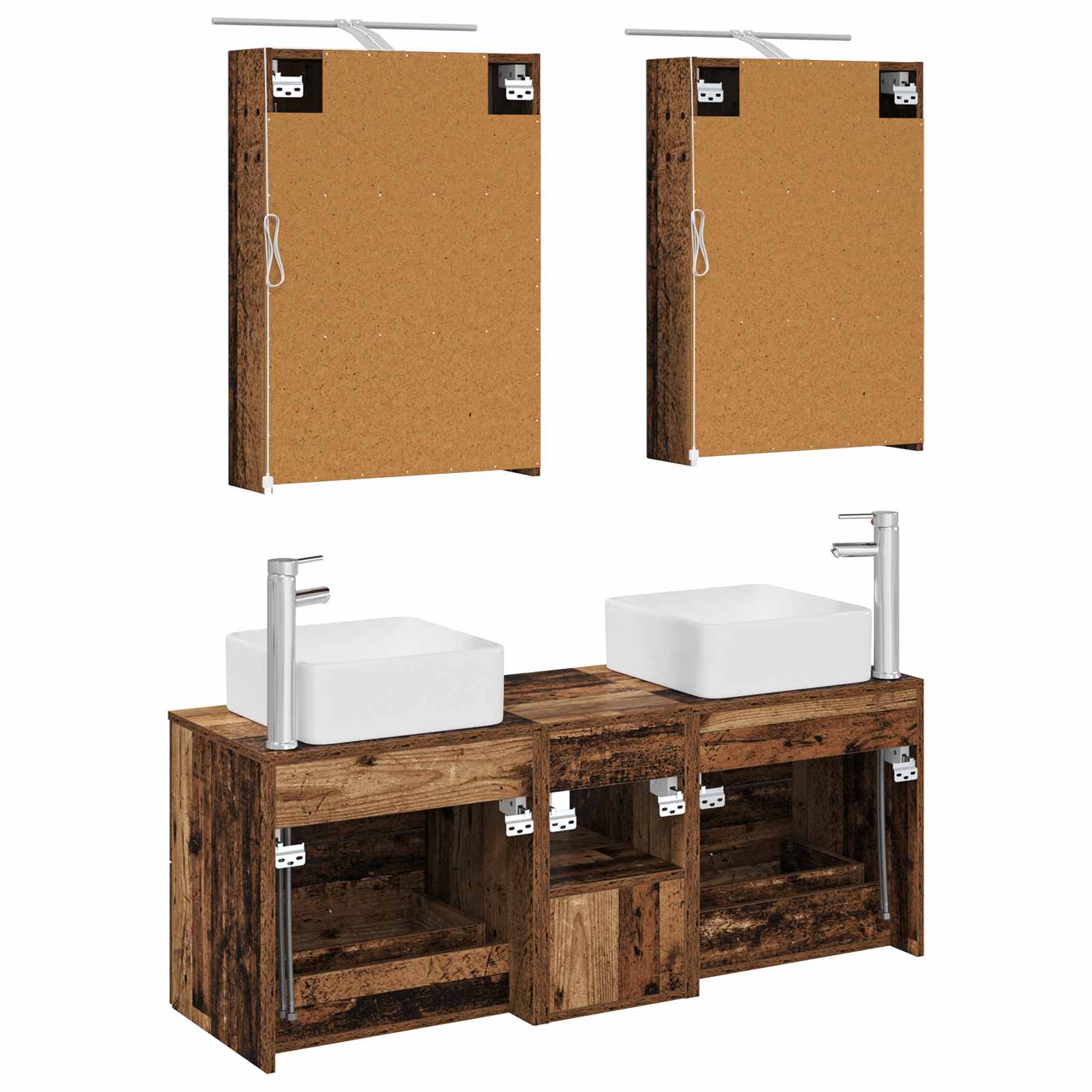 Set namještaja za kupaonicu 5 pcs Staro drvo