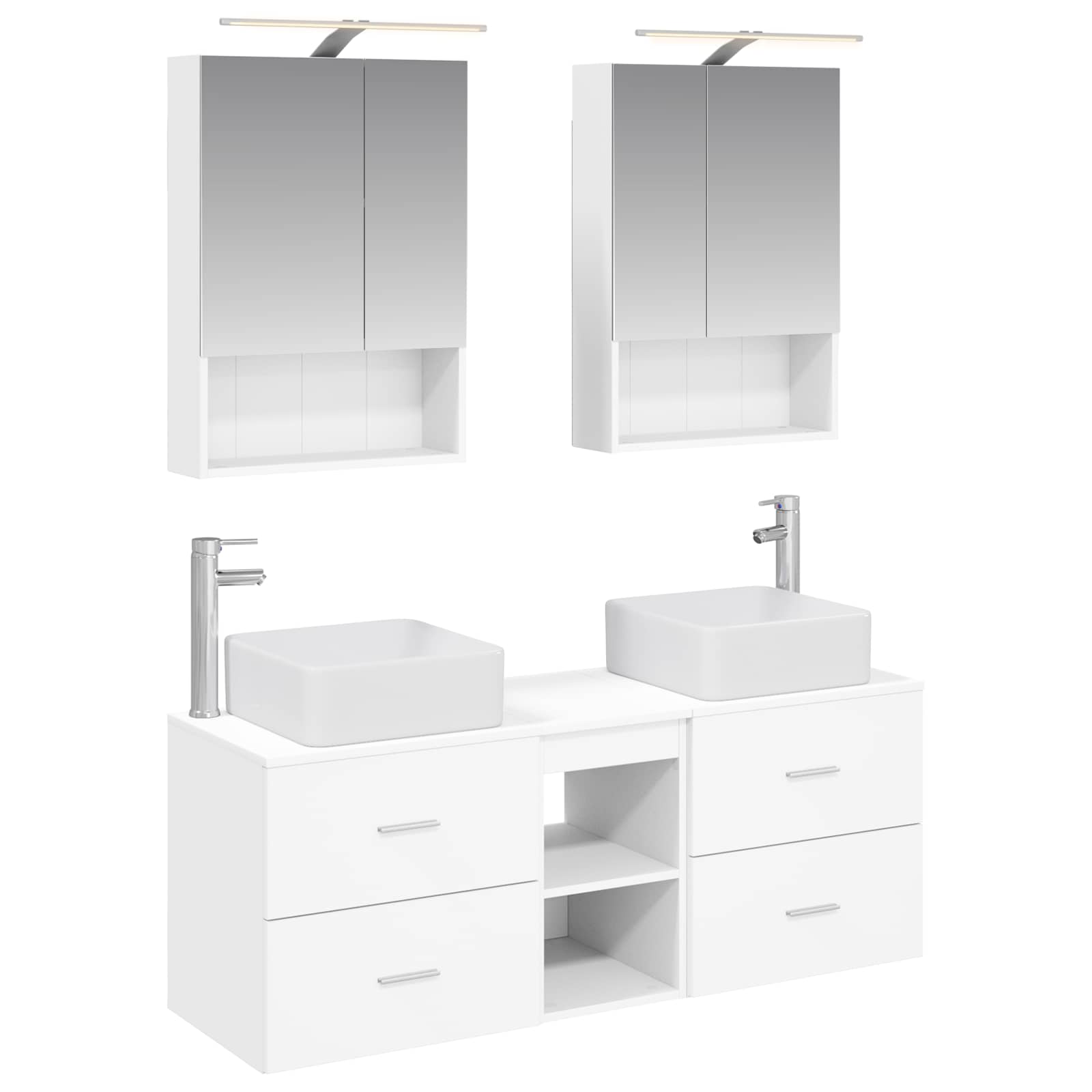 Set namještaja za kupaonicu 5 pcs Bijela