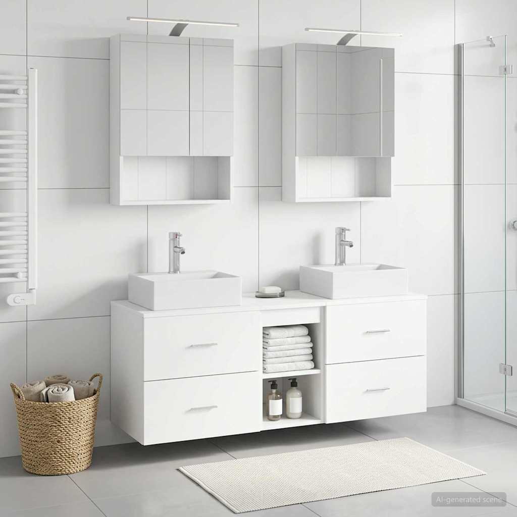 Set namještaja za kupaonicu 5 pcs Bijela