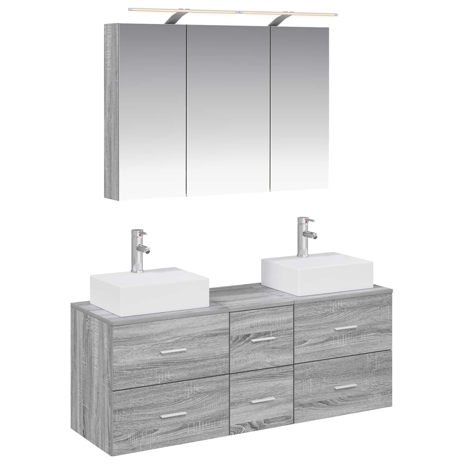 Set namještaja za kupaonicu 4 pcs Siva Sonoma